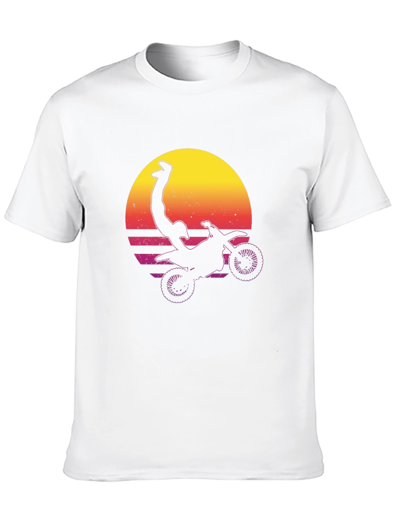 Retro Sunset Motocross Stunt Tee