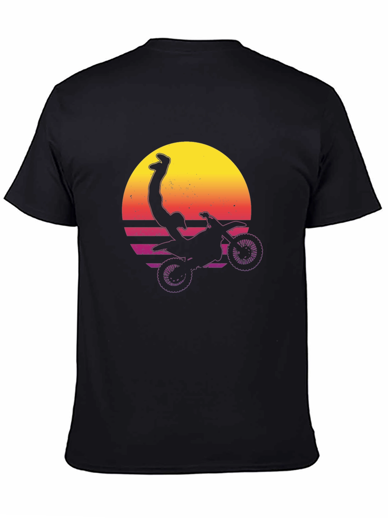 Retro Sunset Motocross Stunt Tee