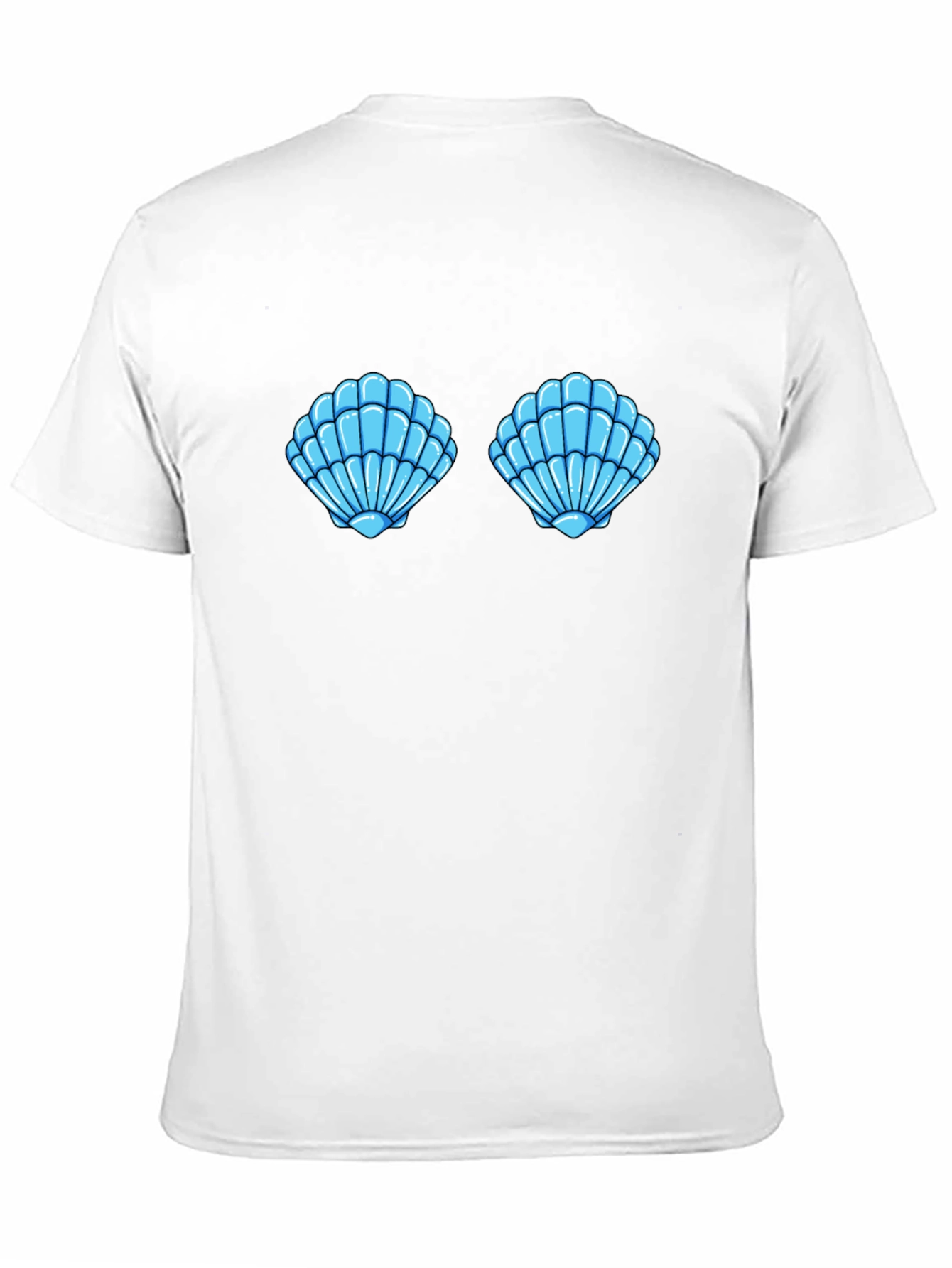Mermaid Shell Bra T-Shirt - Novelty Costume Tee