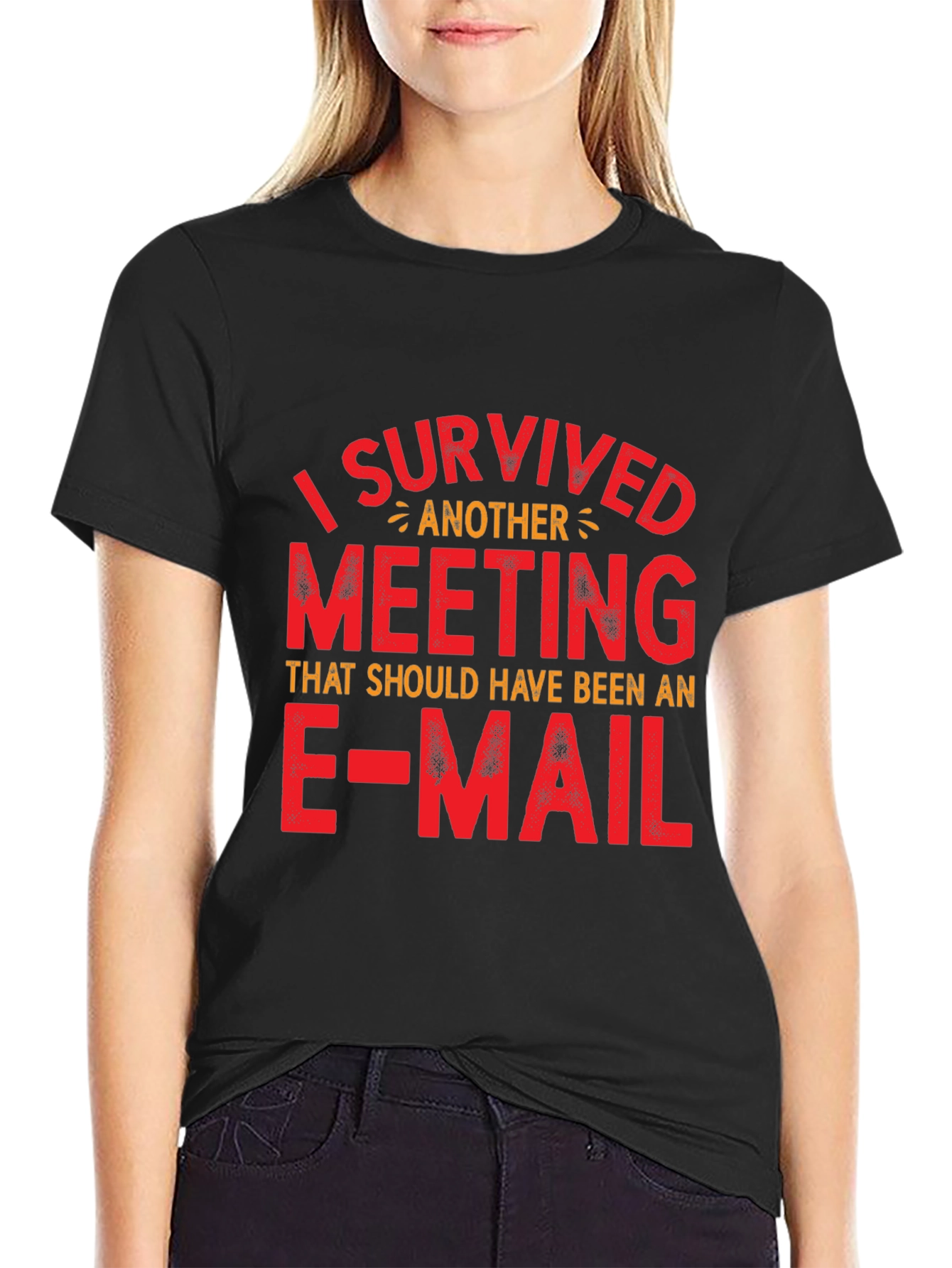 Funny I Survived Another Meeting Graphic T-Shirt