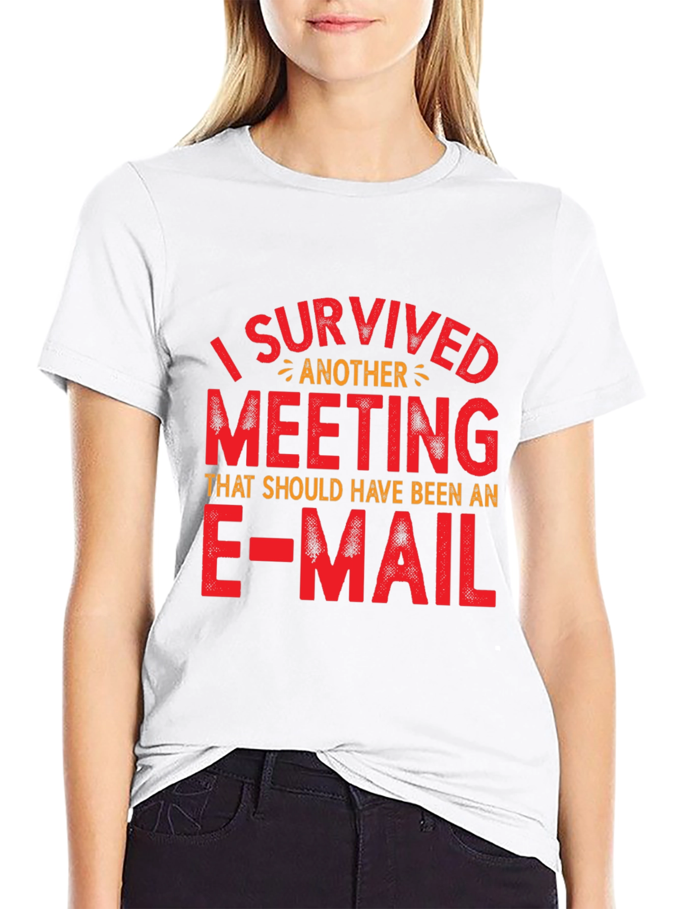 Funny I Survived Another Meeting Graphic T-Shirt