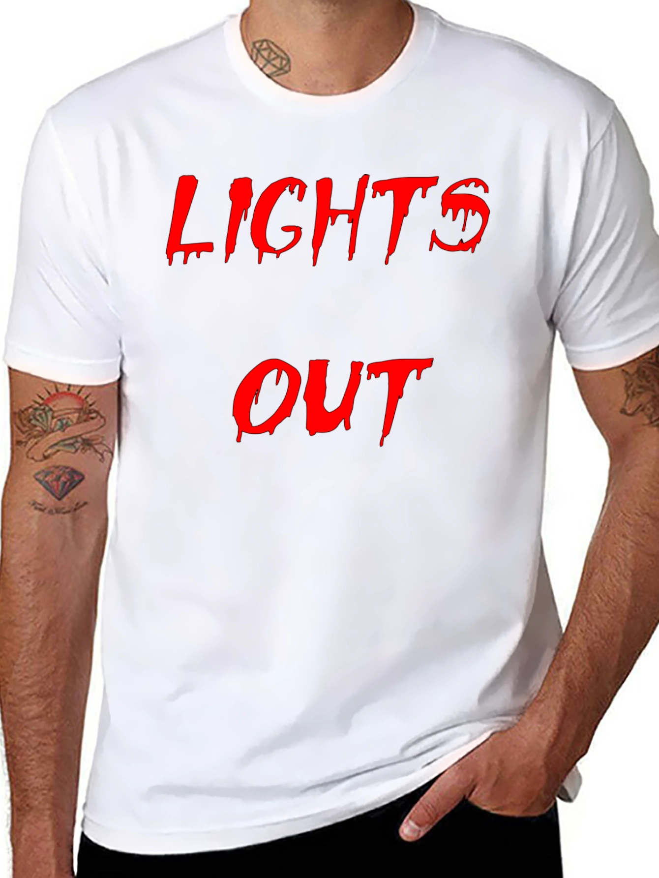 Lights Out Graphic Tee - Edgy Black T-Shirt