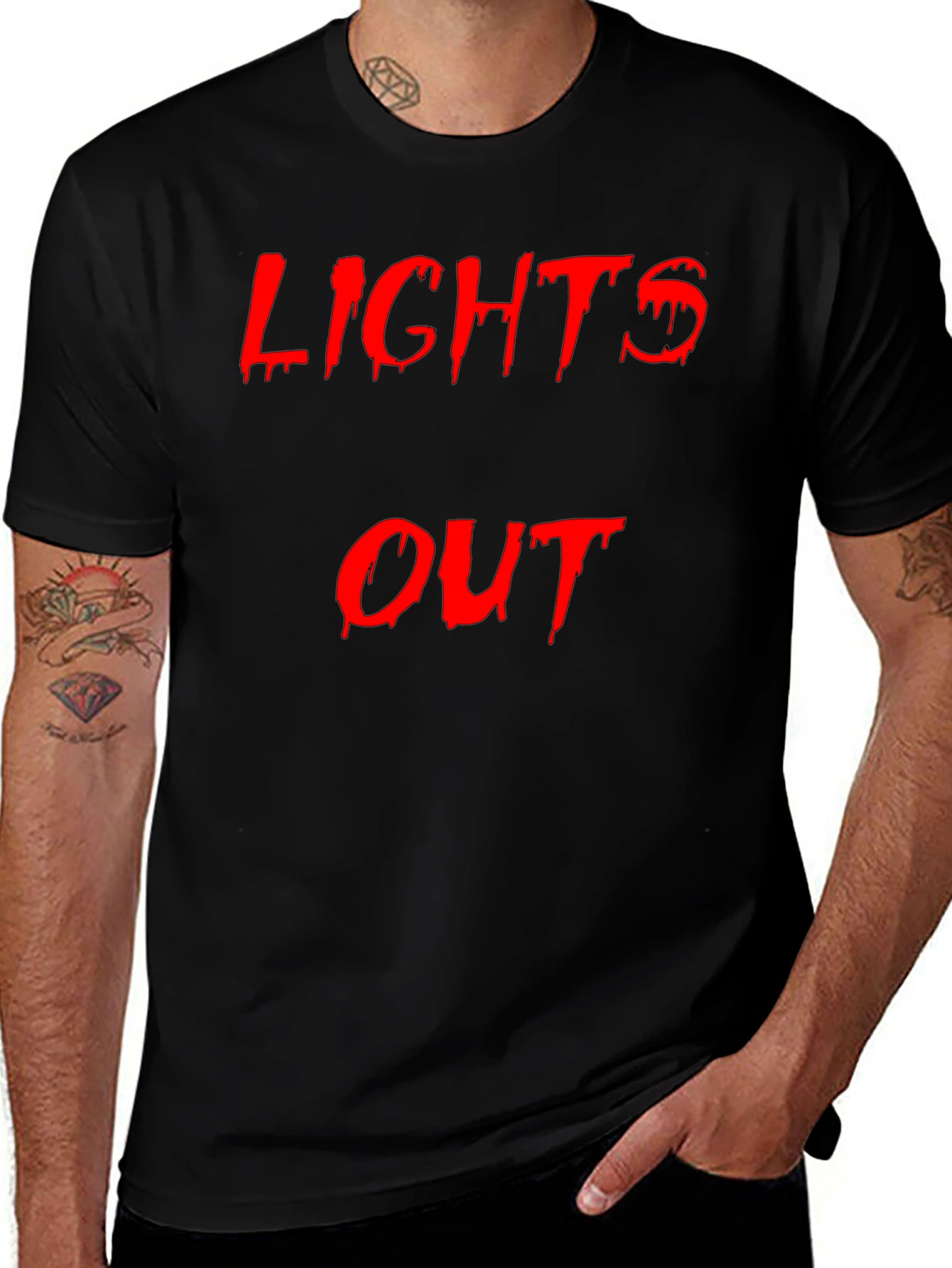 Lights Out Graphic Tee - Edgy Black T-Shirt