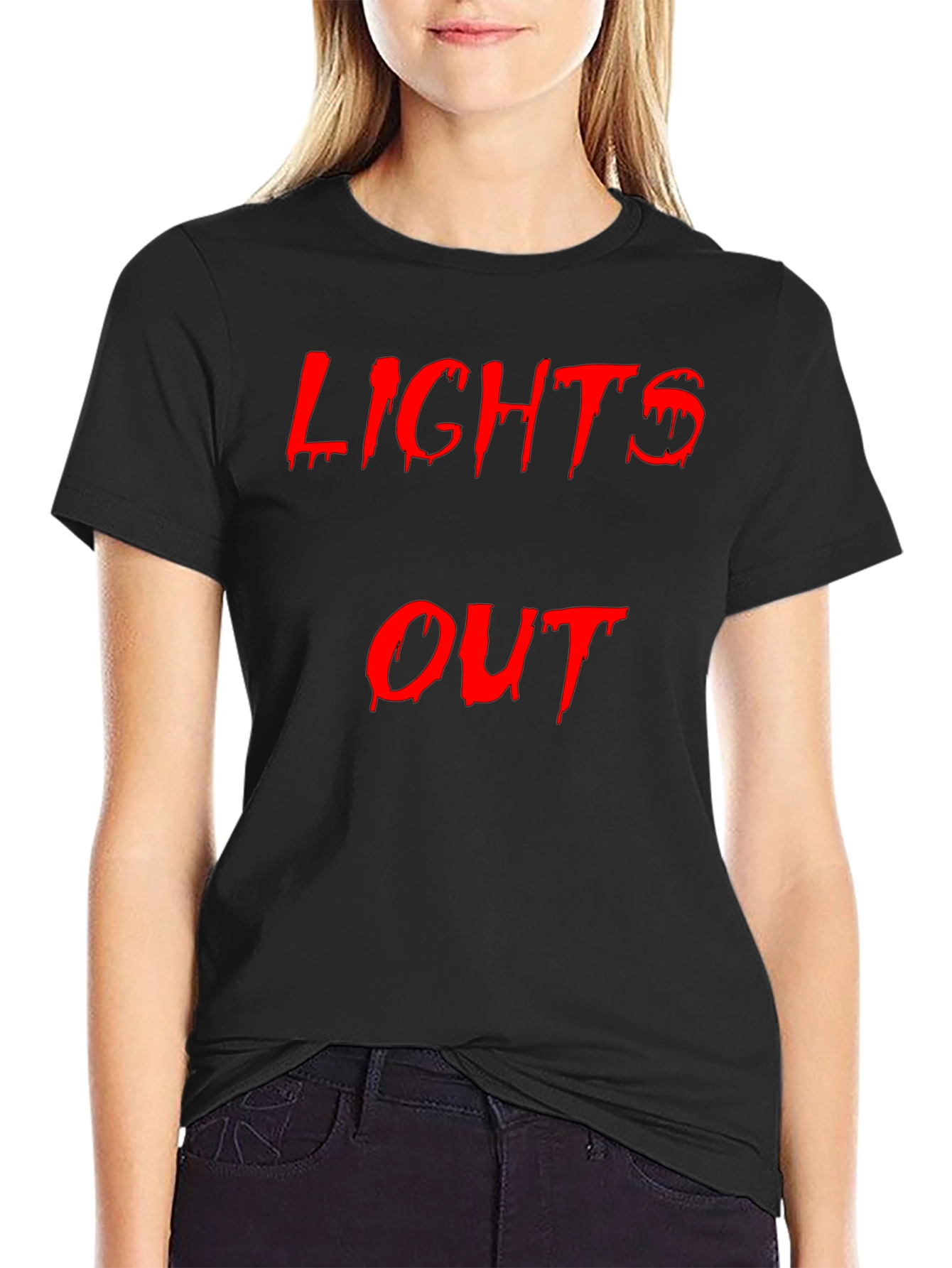 Lights Out Graphic Tee - Edgy Black T-Shirt