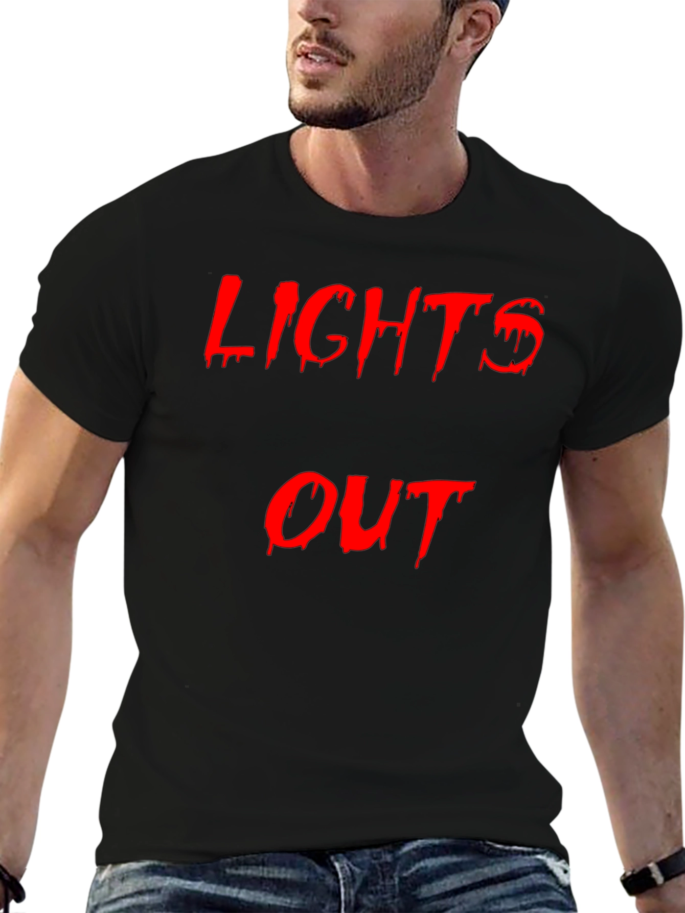 Lights Out Graphic Tee - Edgy Black T-Shirt