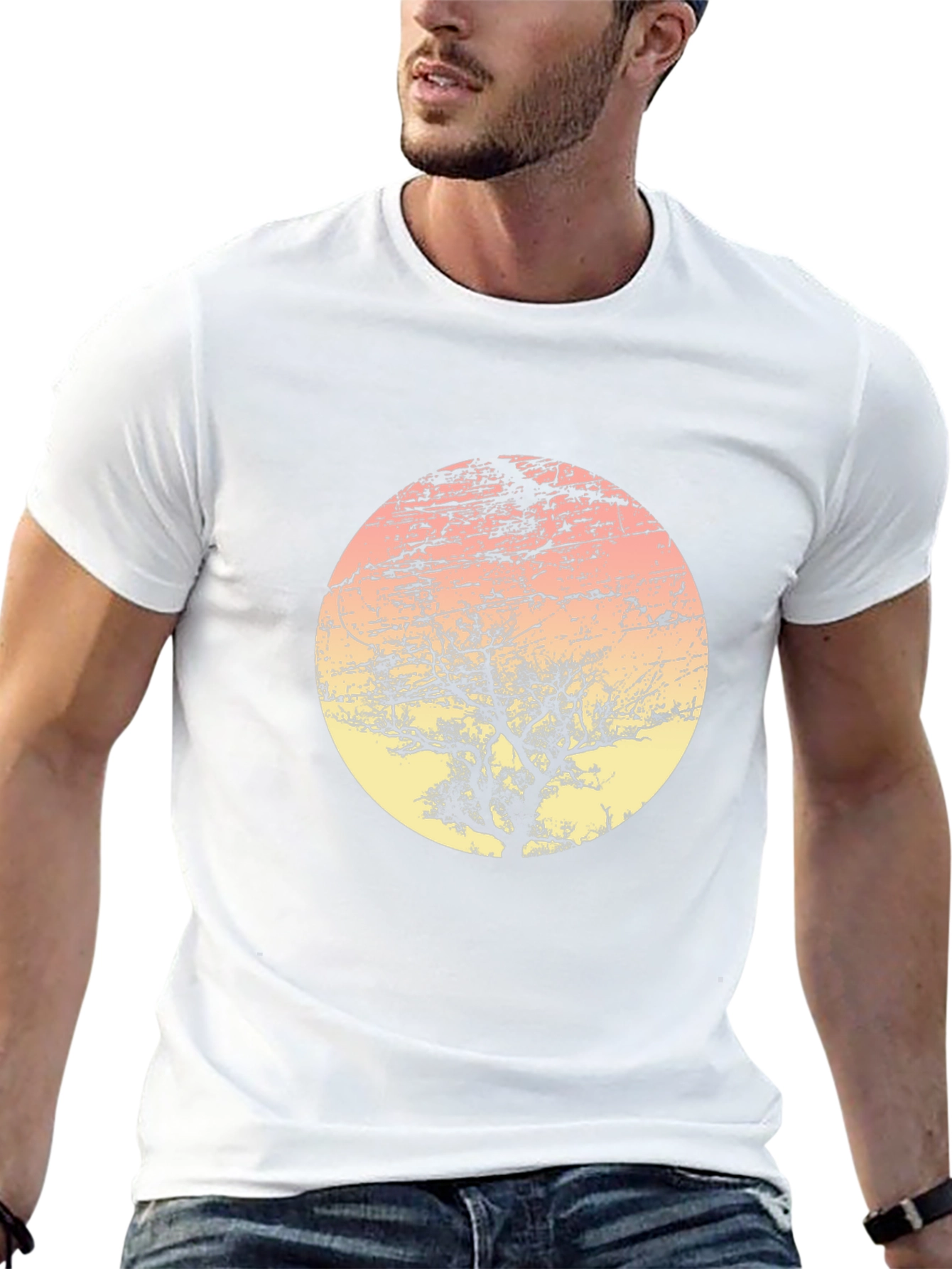 Sunset Tree Graphic Tee - Unique Design
