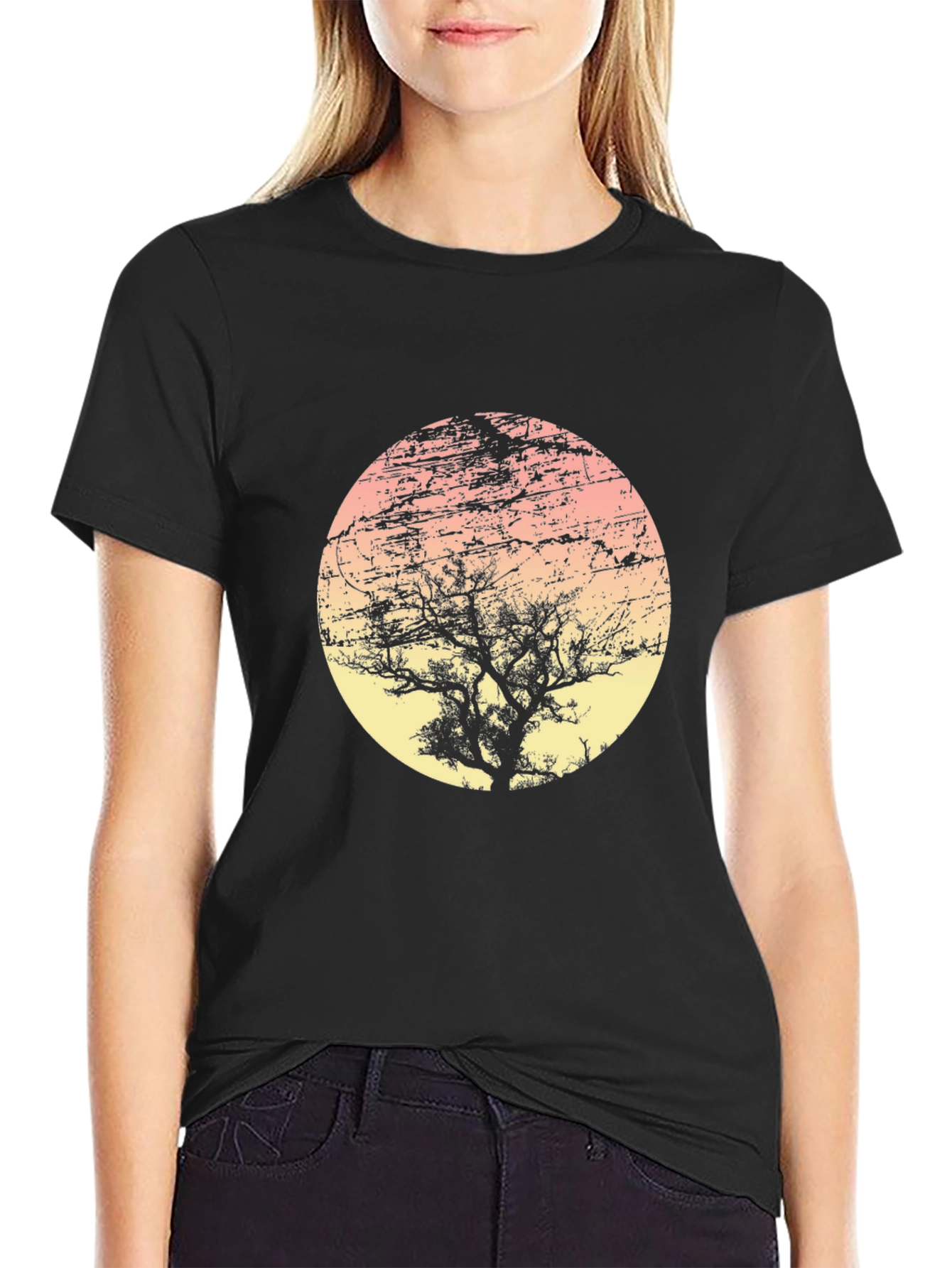 Sunset Tree Graphic Tee - Unique Design