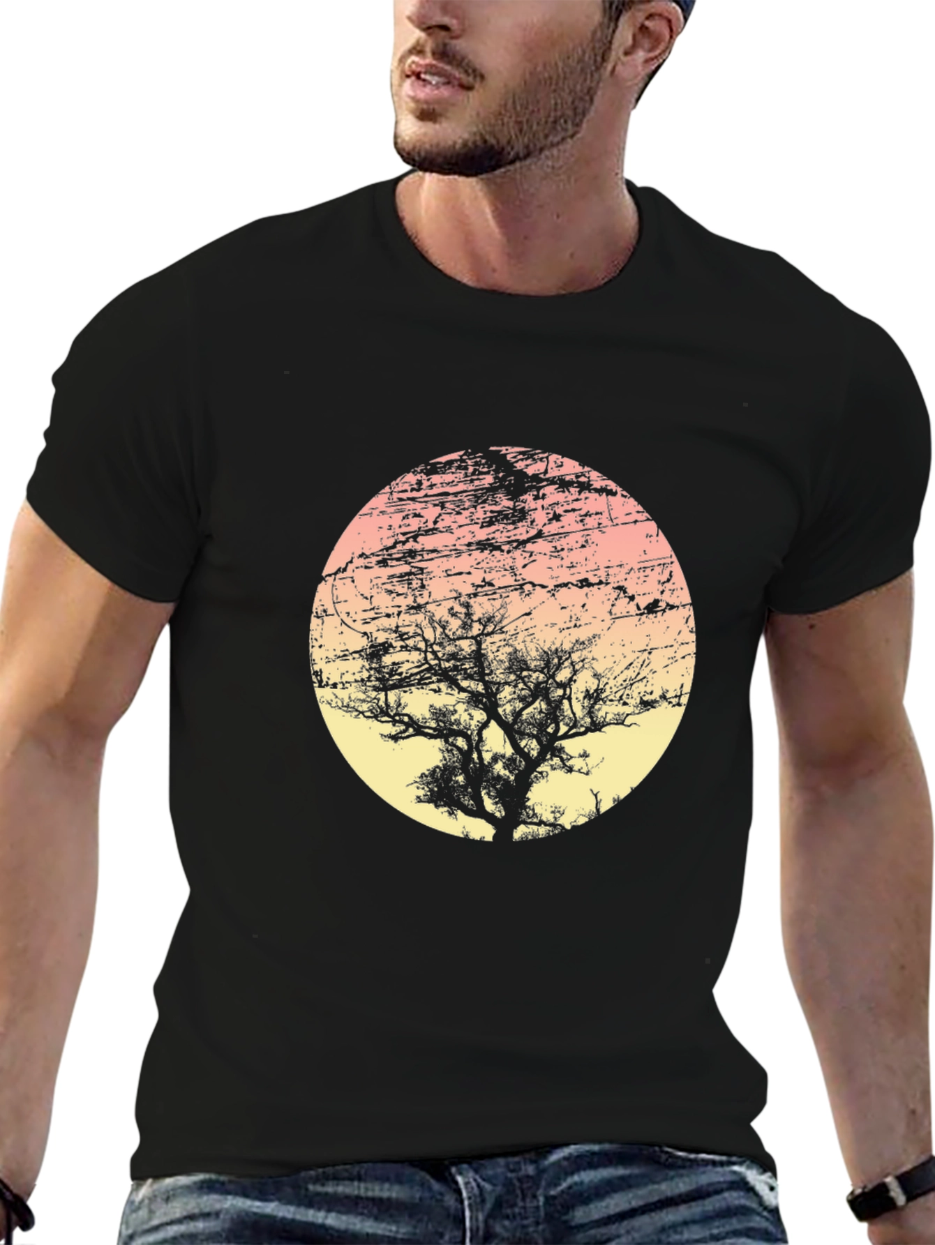 Sunset Tree Graphic Tee - Unique Design