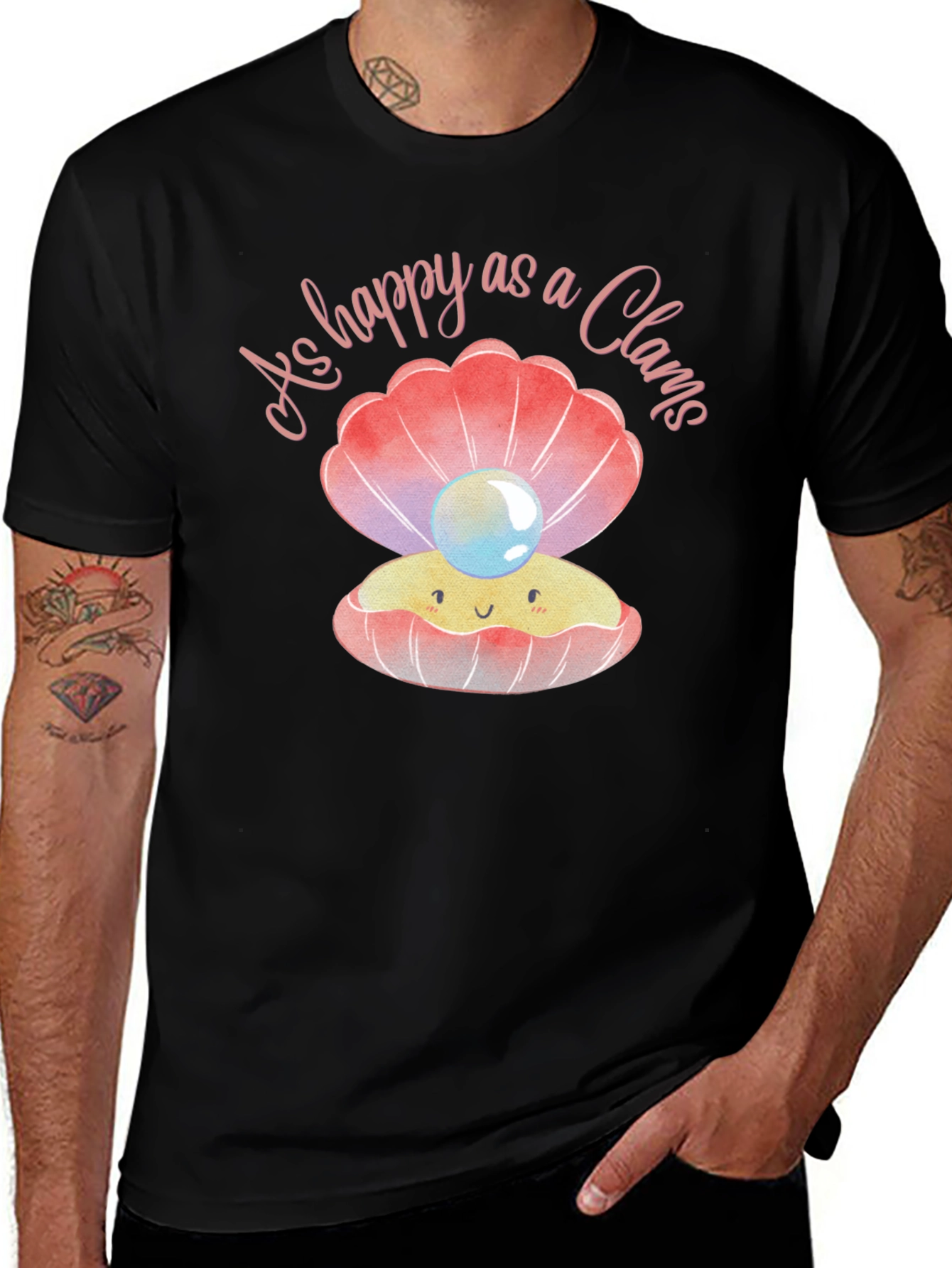 Happy as a Clam Graphic T-Shirt
