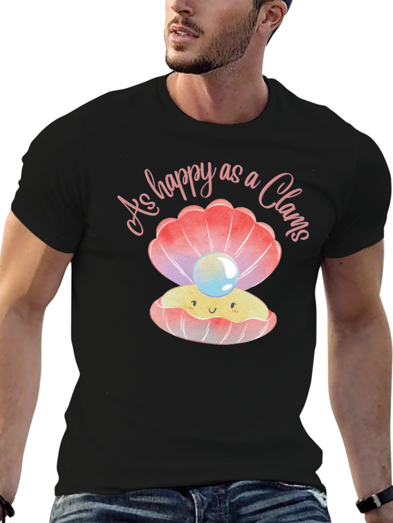 Happy as a Clam Graphic T-Shirt