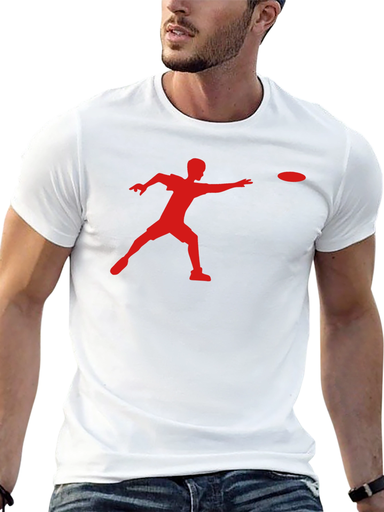 Ultimate Frisbee Graphic T-Shirt - Sporty Casual Tee
