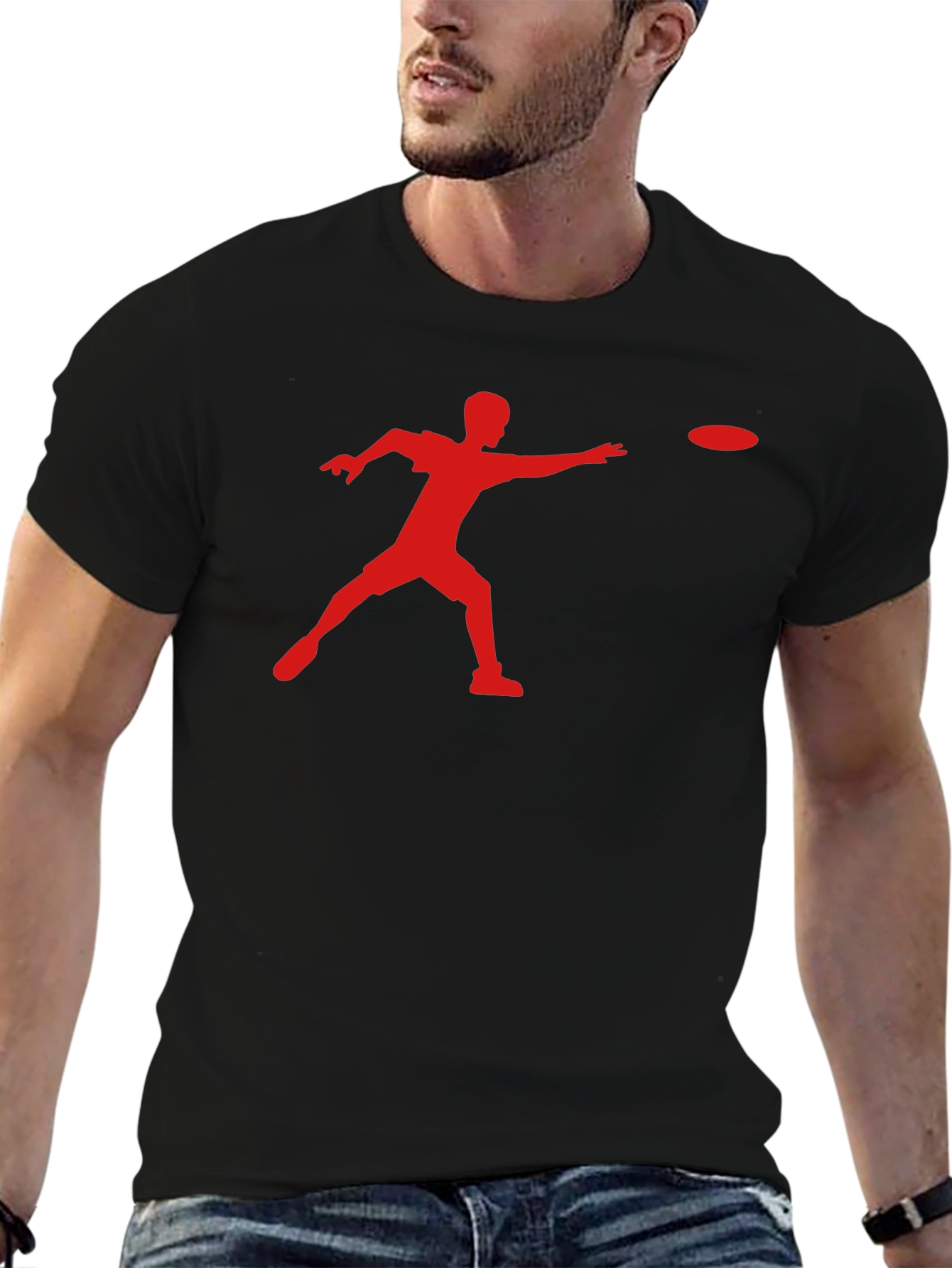 Ultimate Frisbee Graphic T-Shirt - Sporty Casual Tee