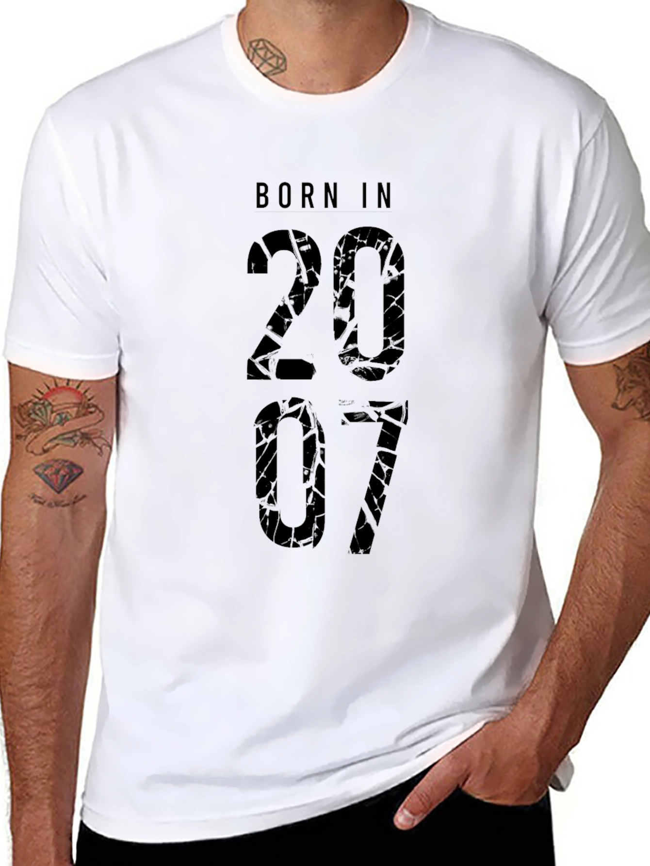 Born in 2007 Graphic T-Shirt - Black