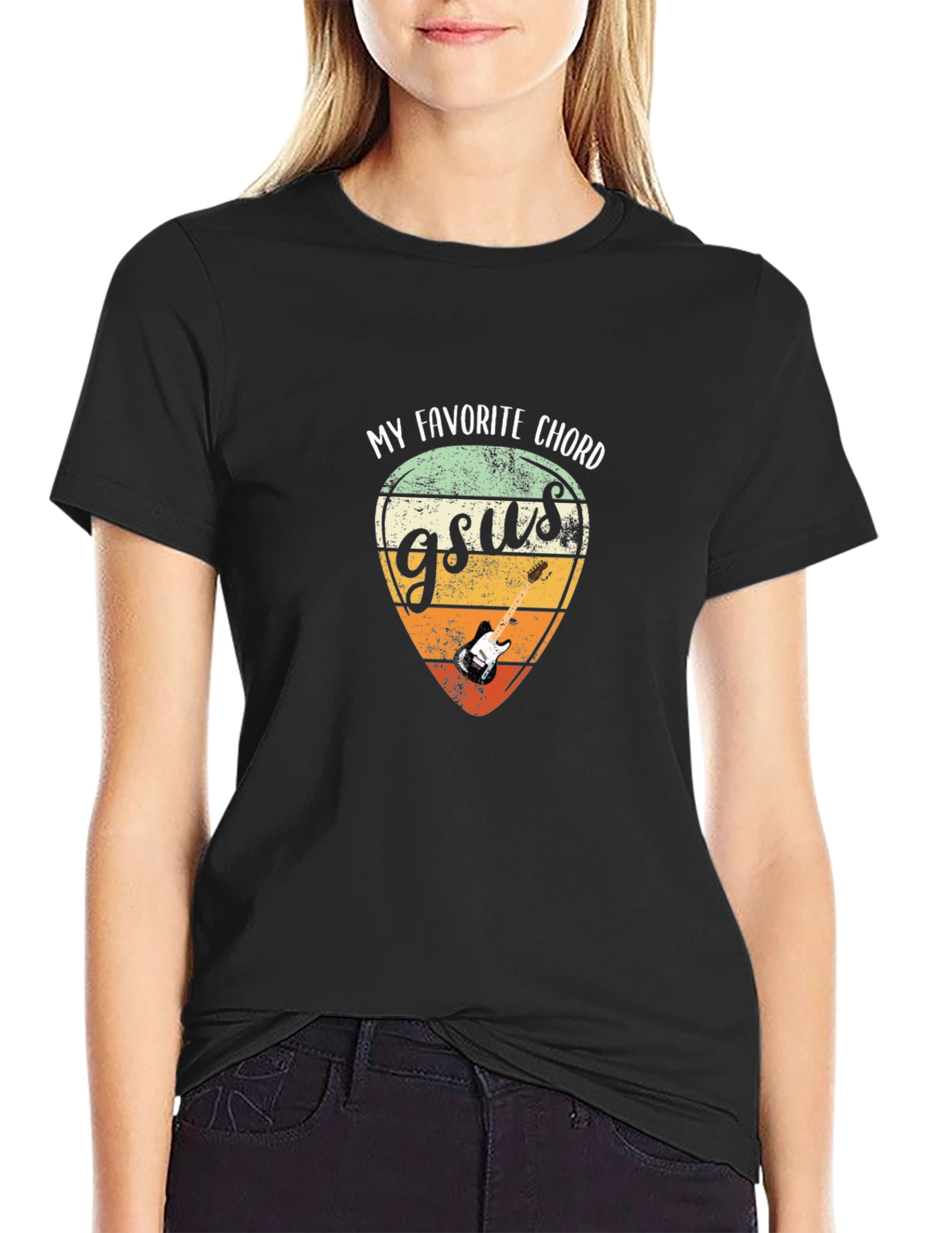 Gsus Guitar Chord Graphic Tee - Musician T-Shirt