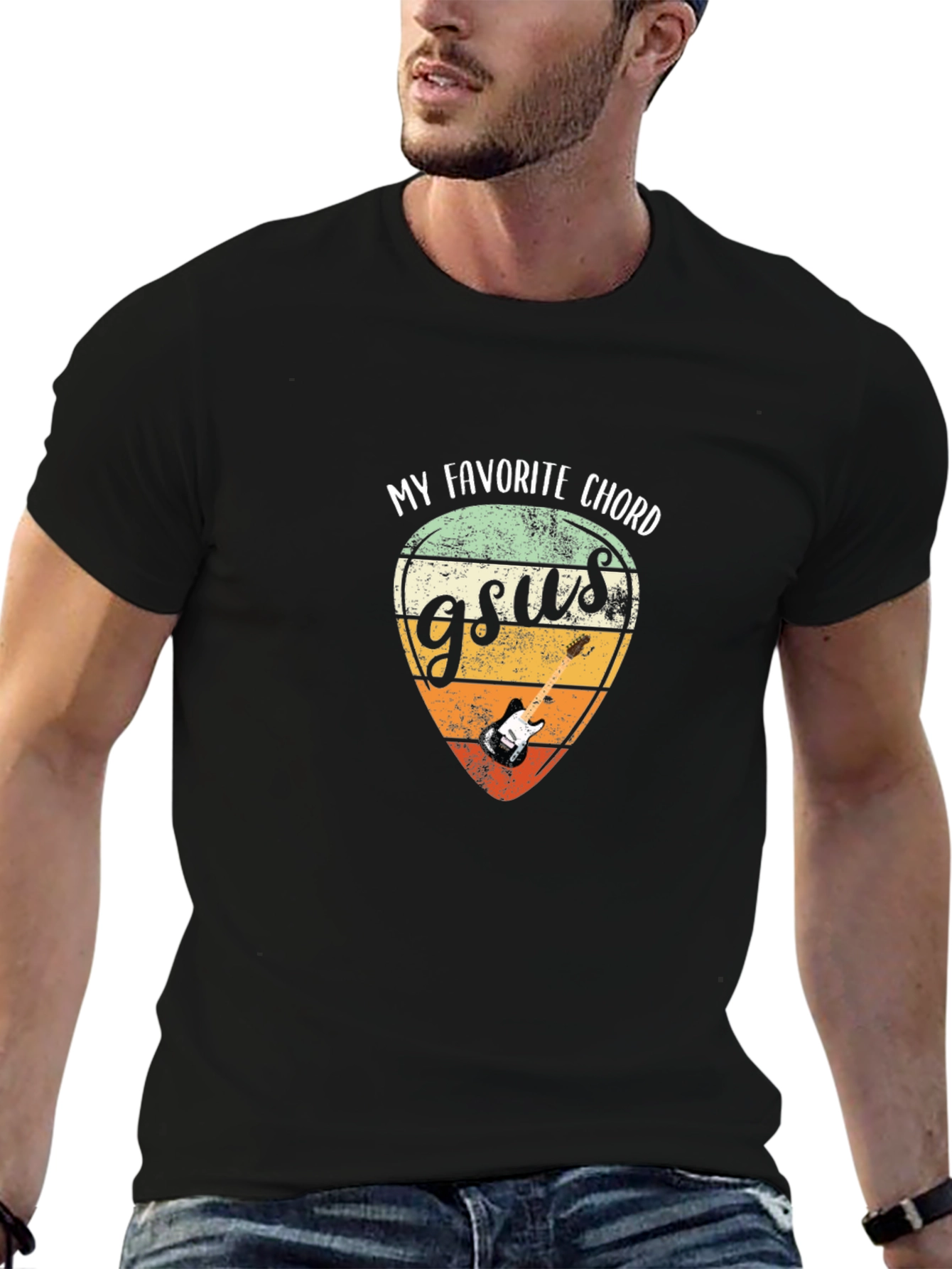 Gsus Guitar Chord Graphic Tee - Musician T-Shirt