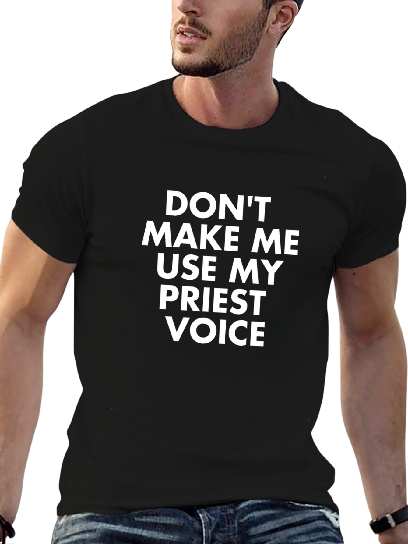 Priest Voice Novelty Graphic T-Shirt