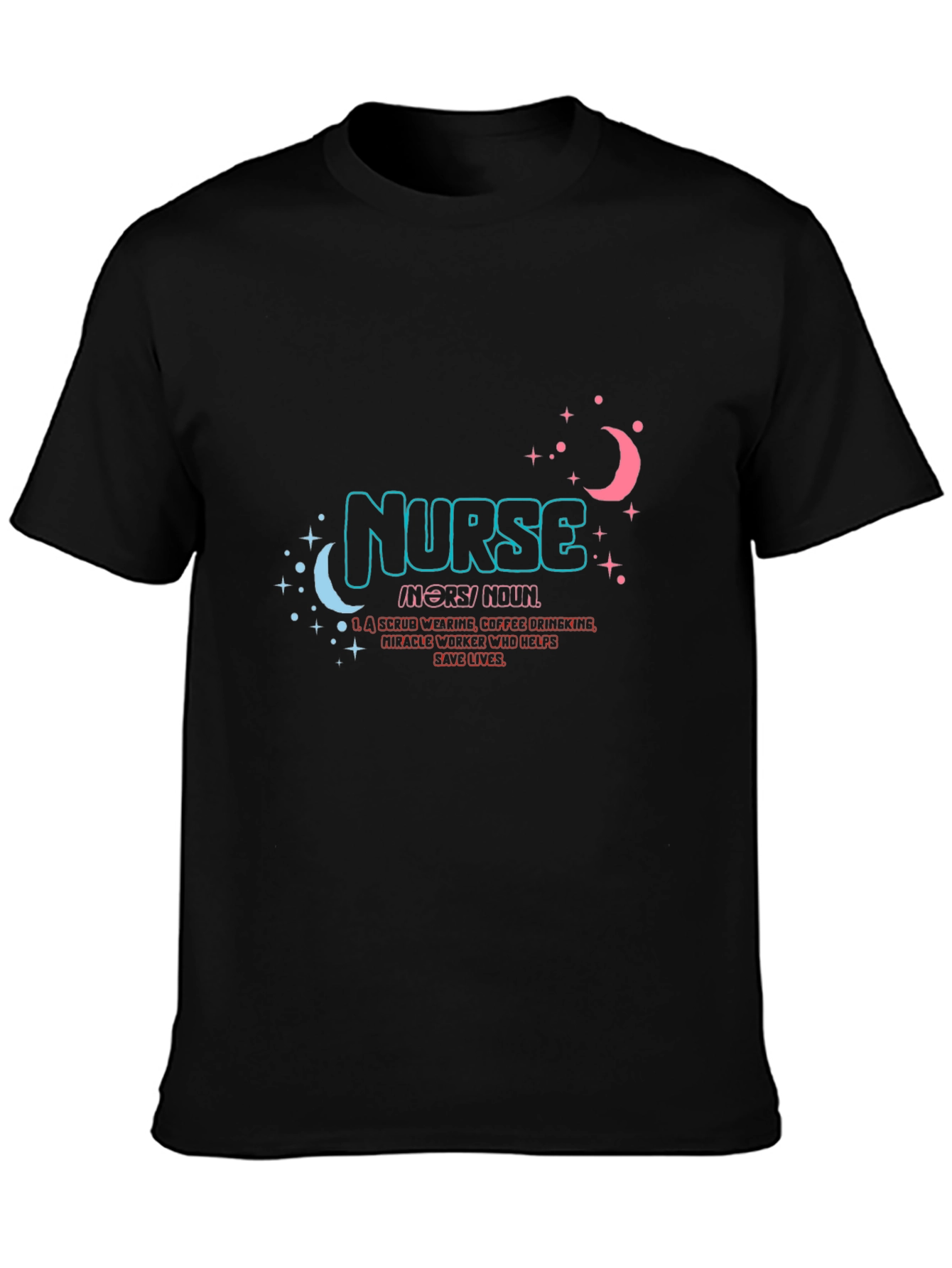 Nurse Definition Black Graphic T-Shirt