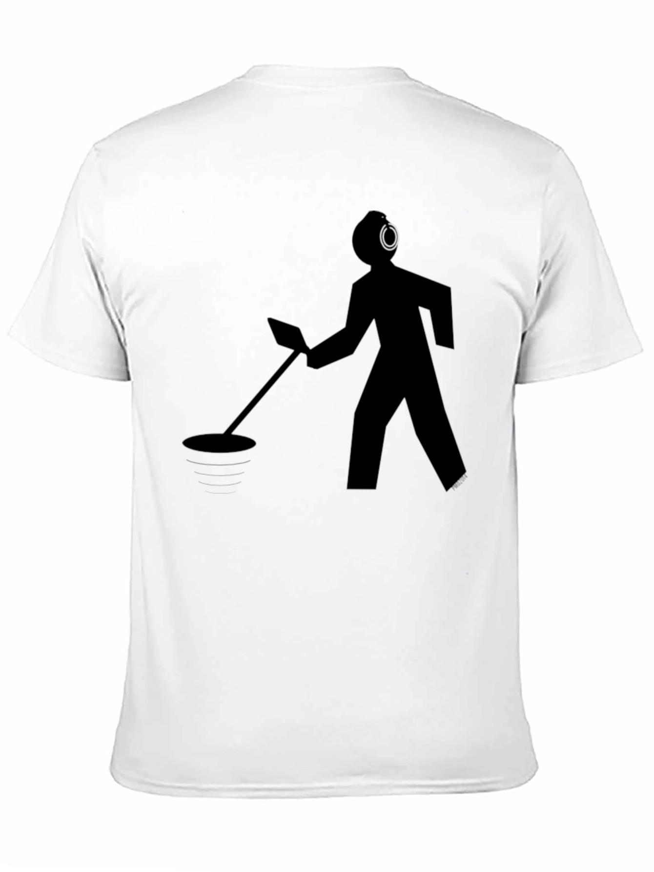 Metal Detecting Silhouette Graphic T-Shirt