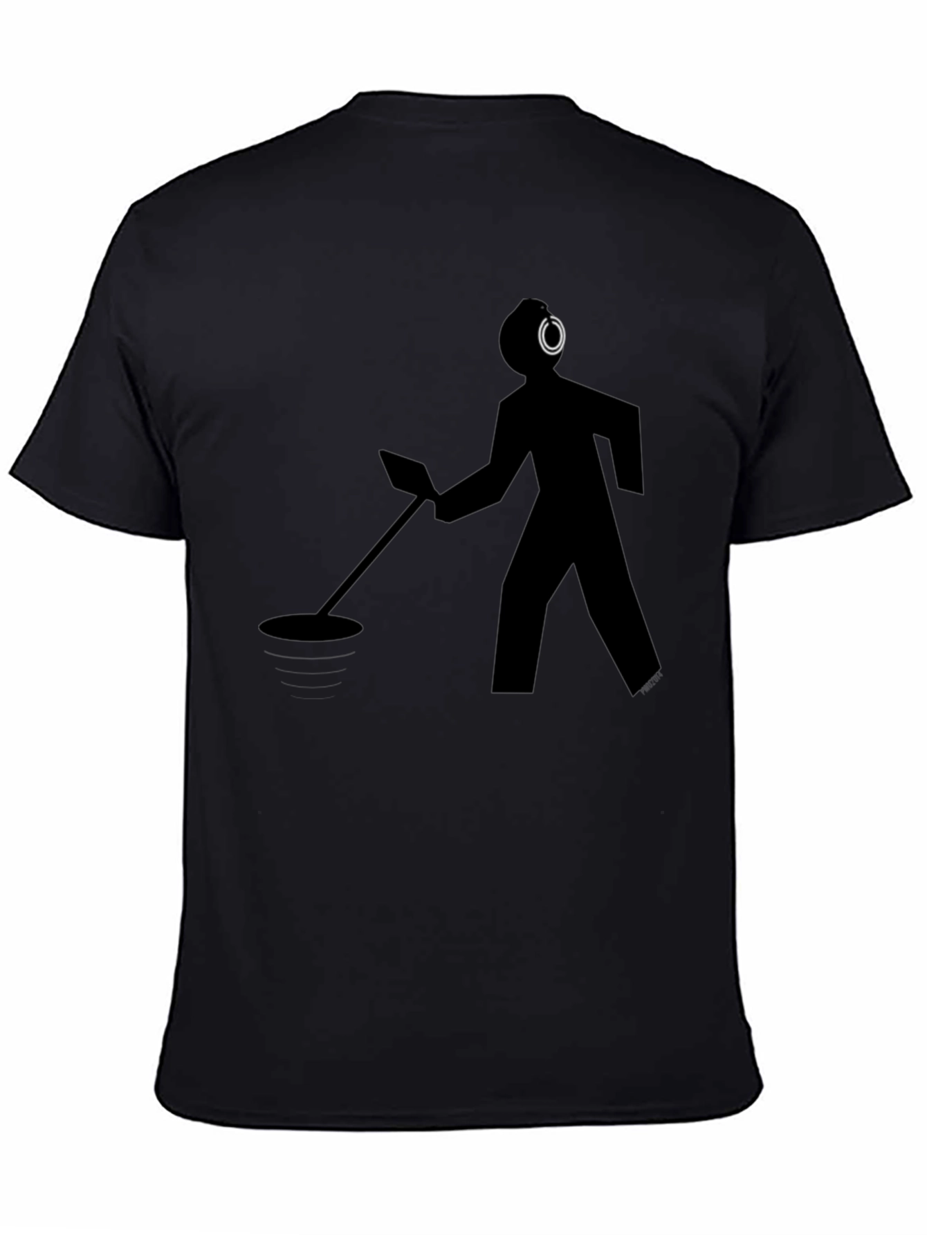 Metal Detecting Silhouette Graphic T-Shirt