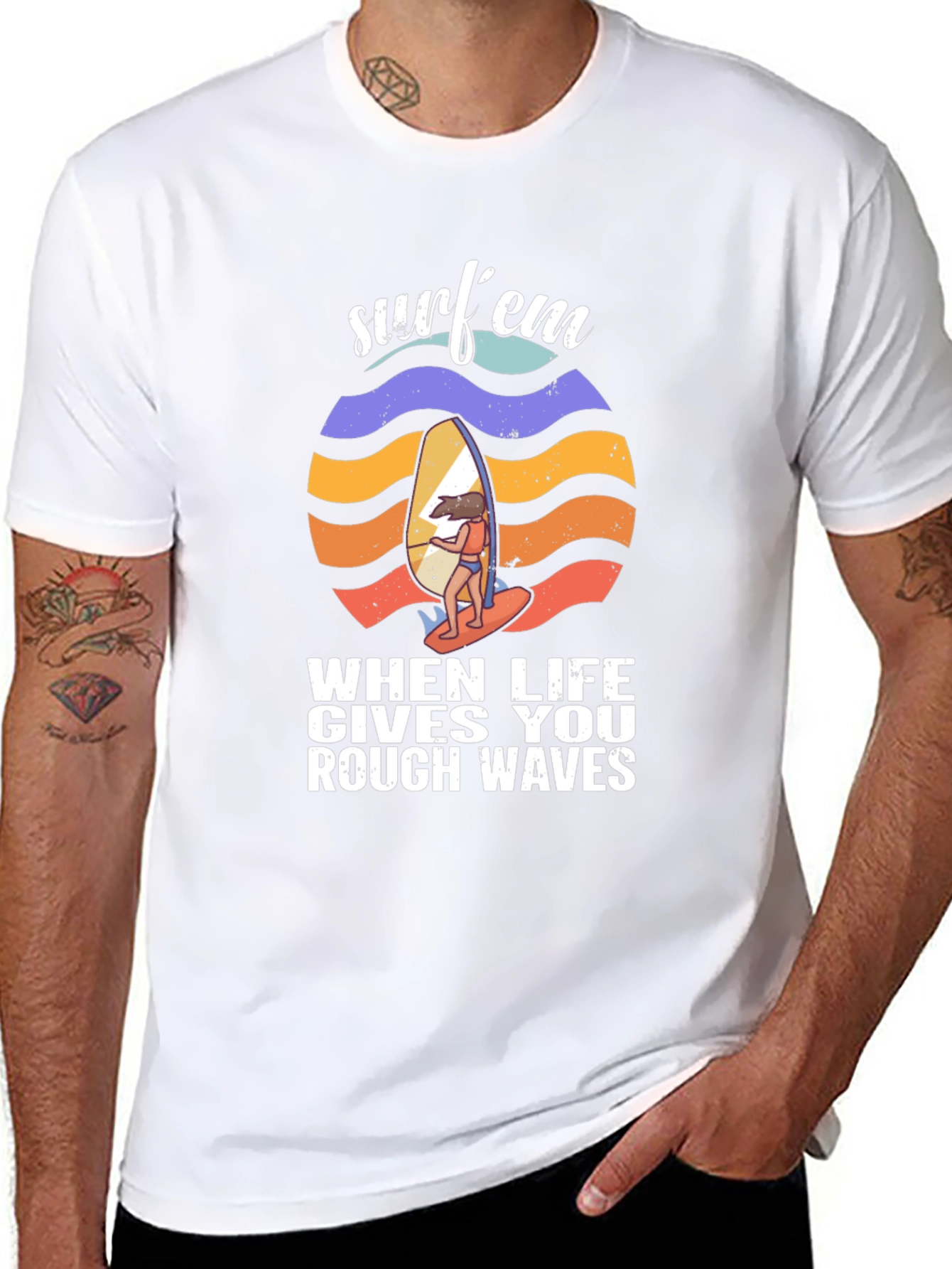 Surfem T-Shirt - When Life Gives You Rough Waves