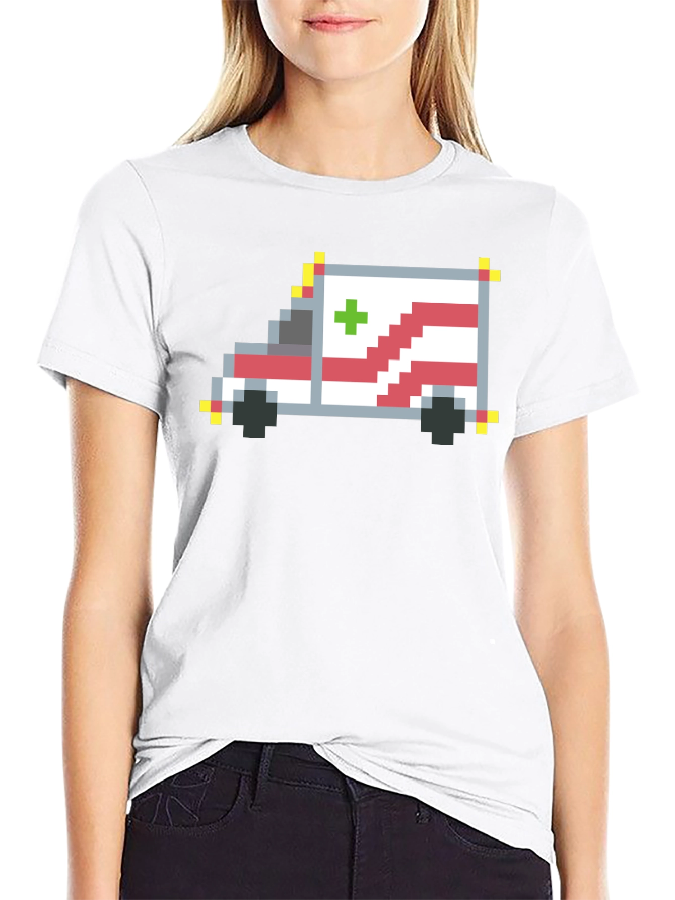 Pixel Ambulance Graphic T-Shirt