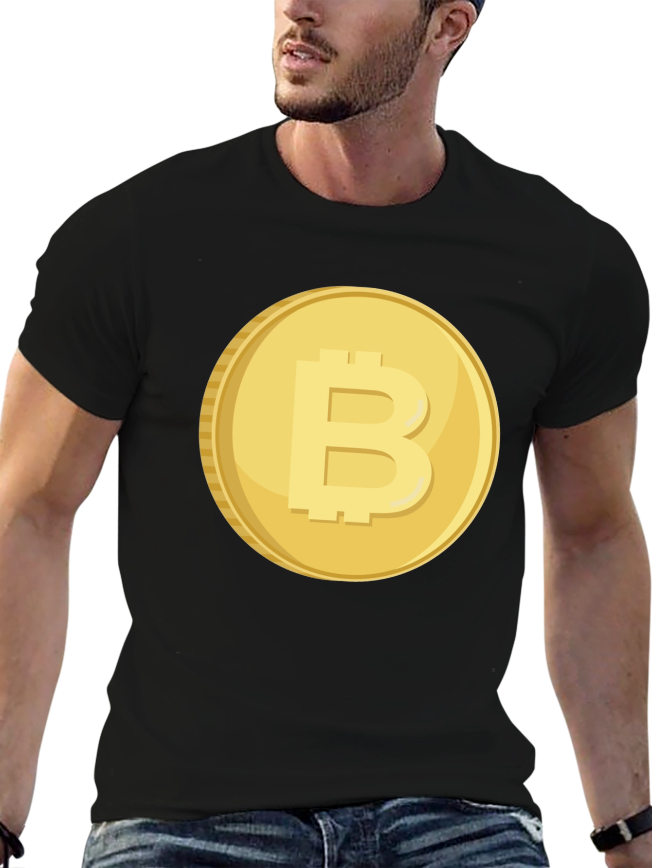 Bitcoin Cryptocurrency Black T-Shirt
