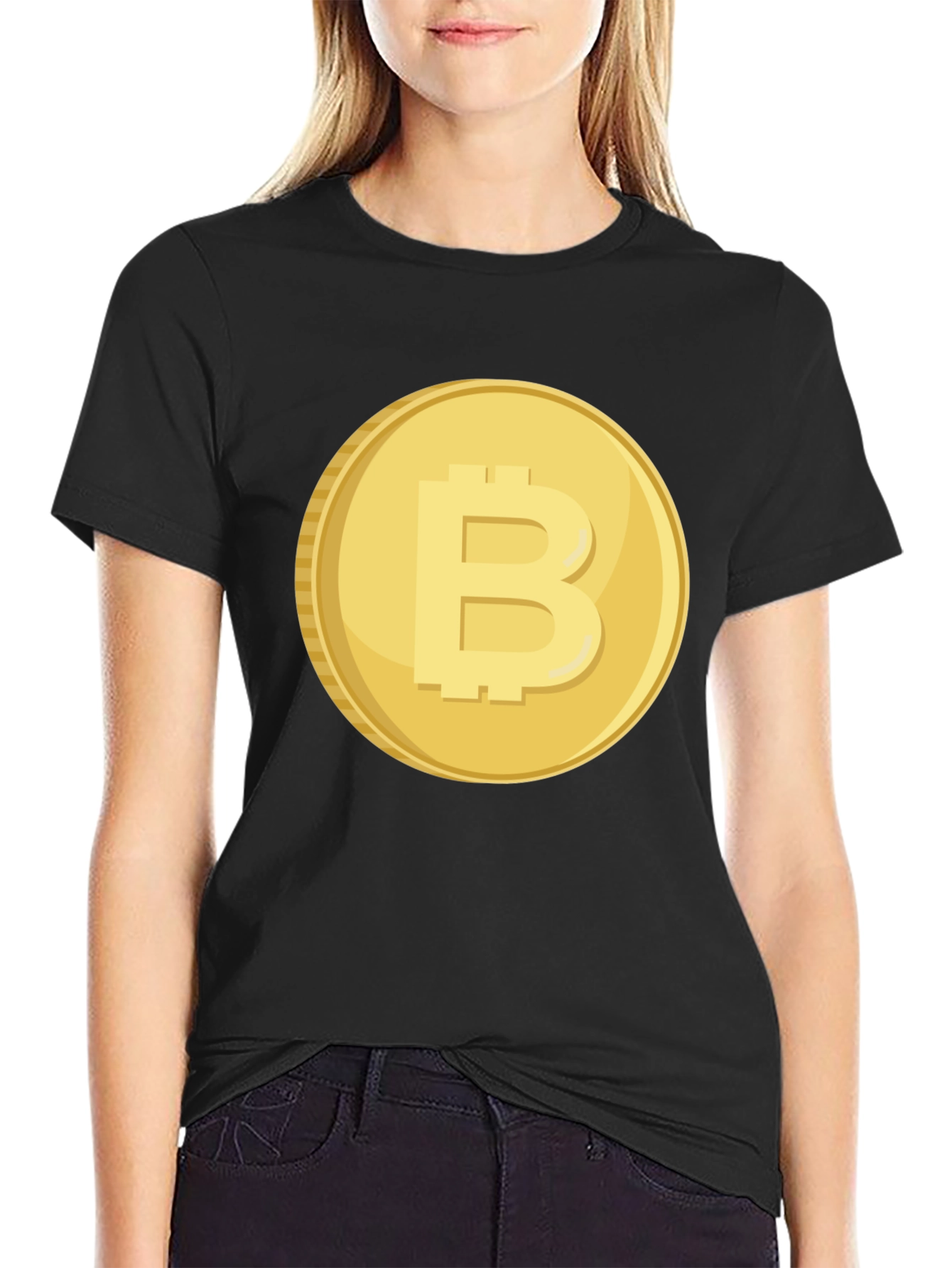Bitcoin Cryptocurrency Black T-Shirt
