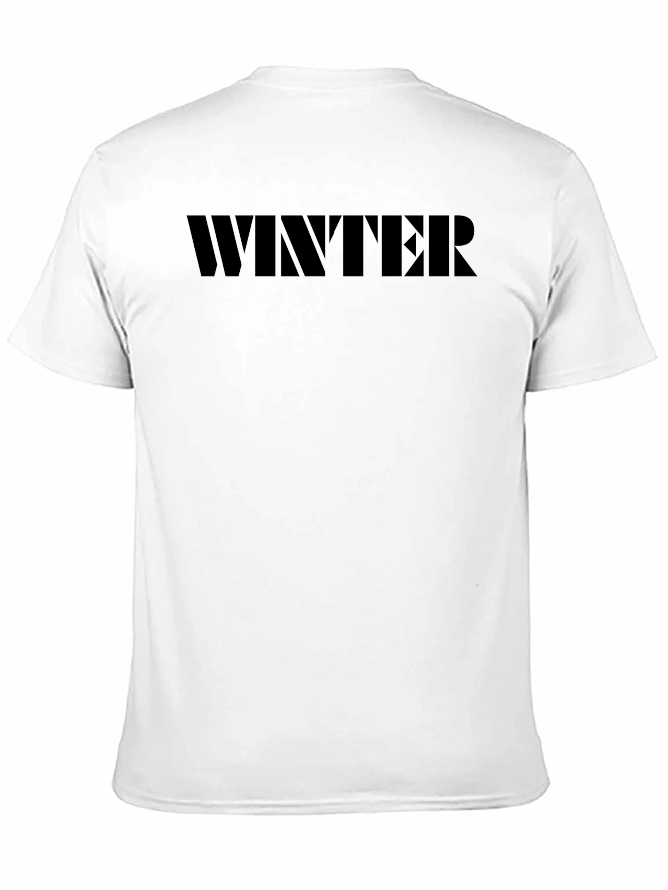 Winter Statement T-Shirt - Solid Black Crew Neck Tee