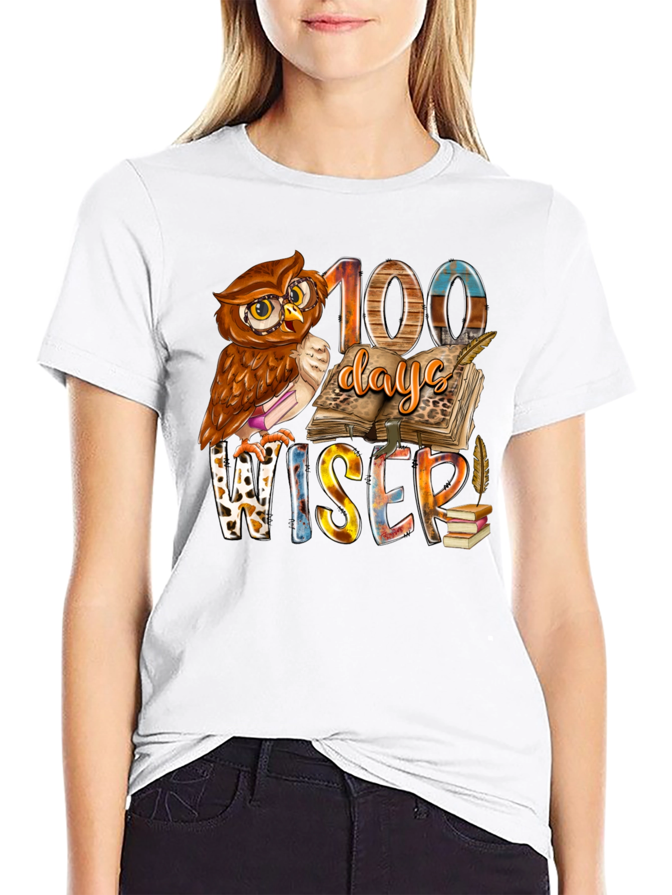 100 Days Wiser Owl T-Shirt