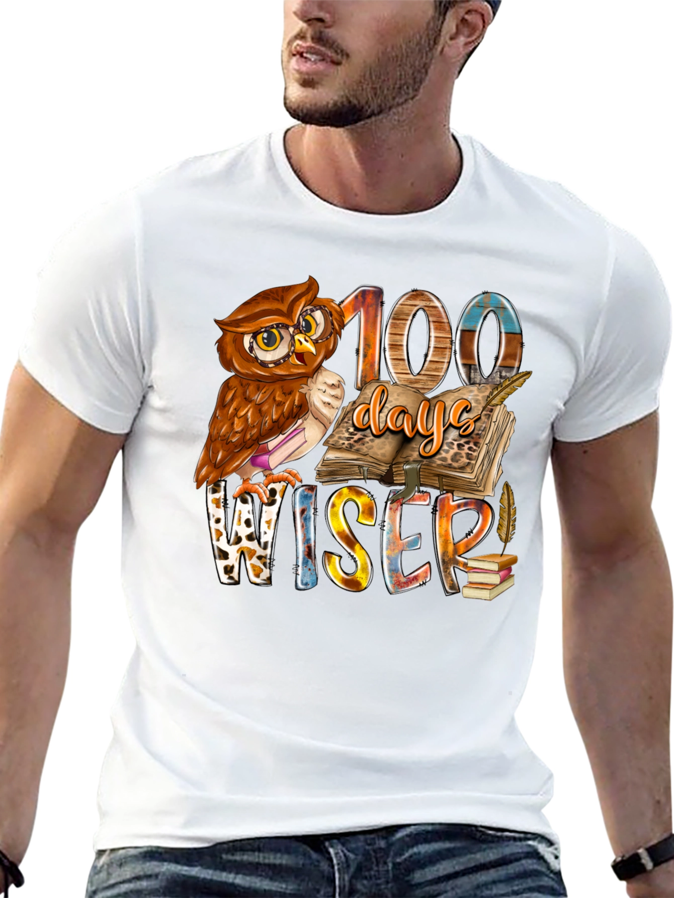 100 Days Wiser Owl T-Shirt