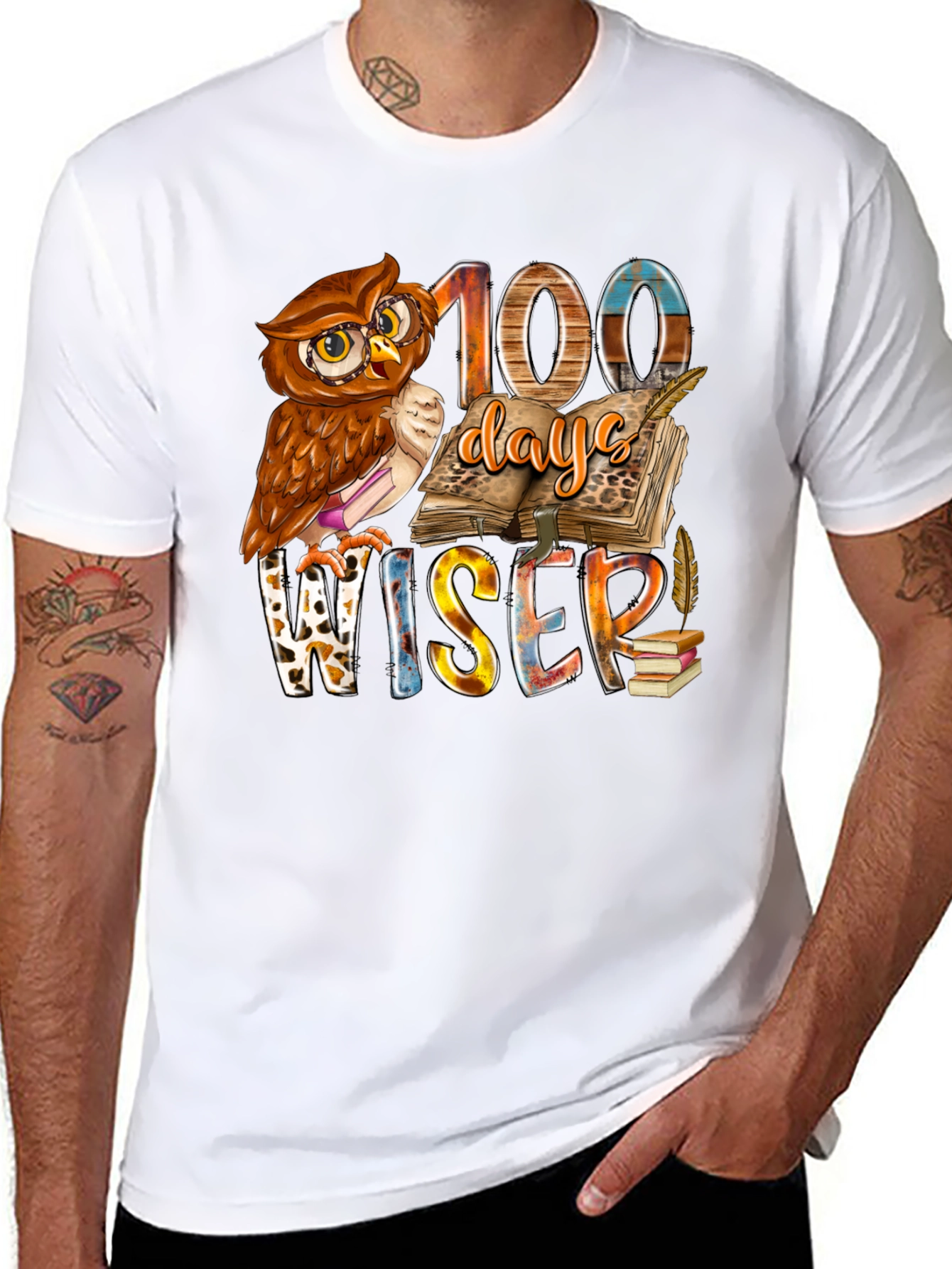 100 Days Wiser Owl T-Shirt