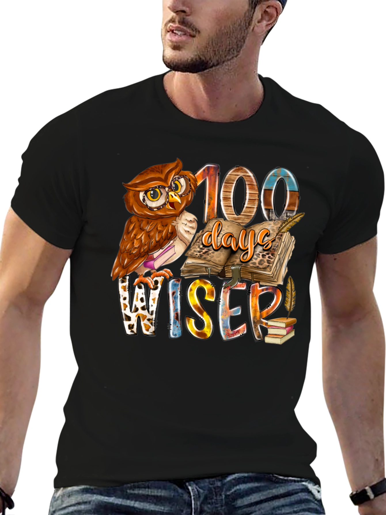 100 Days Wiser Owl T-Shirt