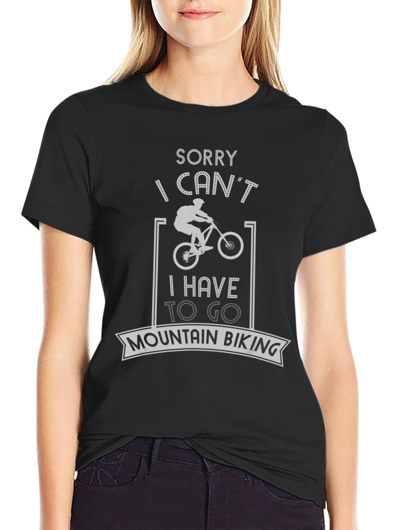 Mountain Biking T-Shirt - Sorry I Cant