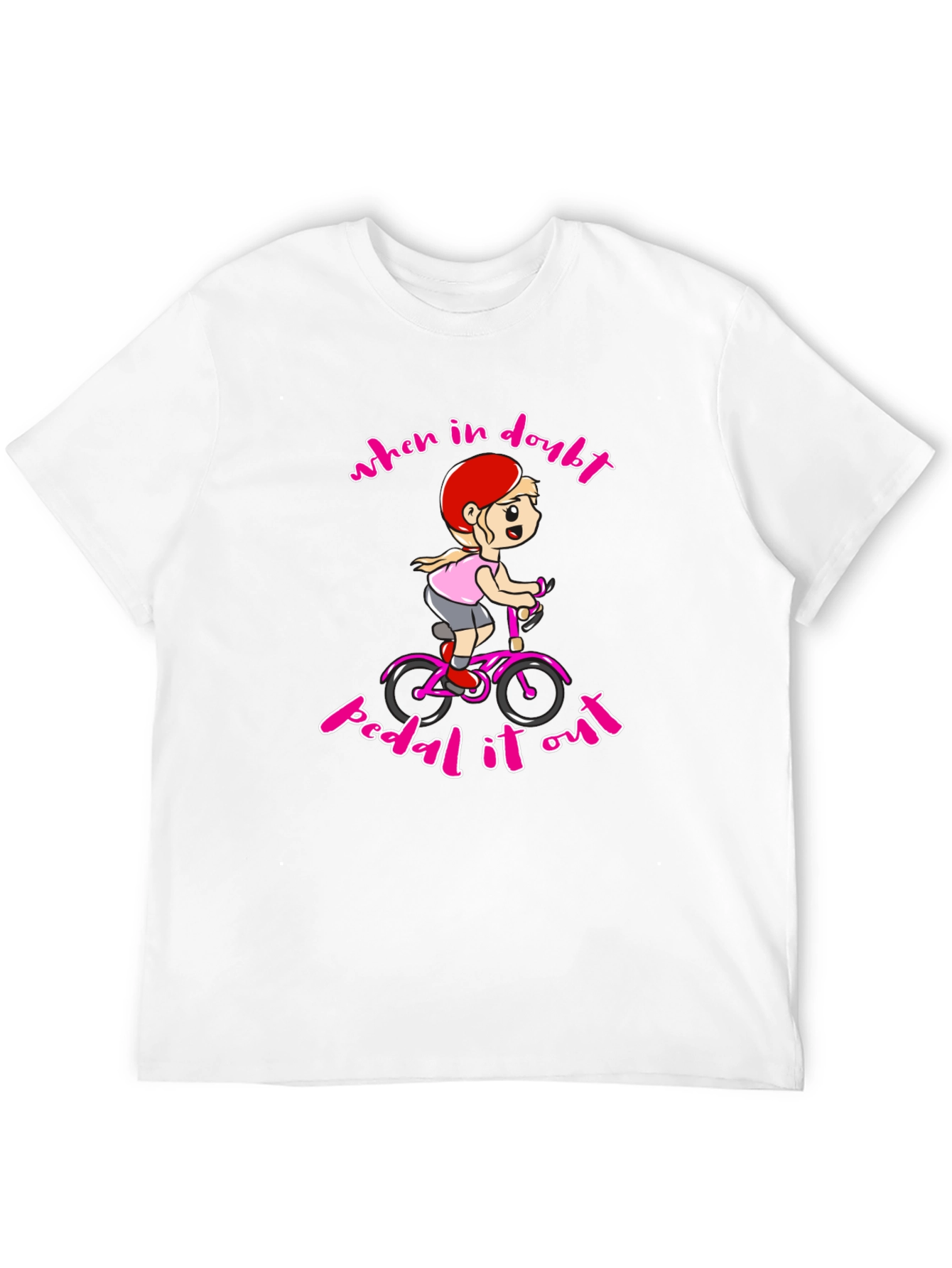 When In Doubt Pedal It Out Black T-Shirt