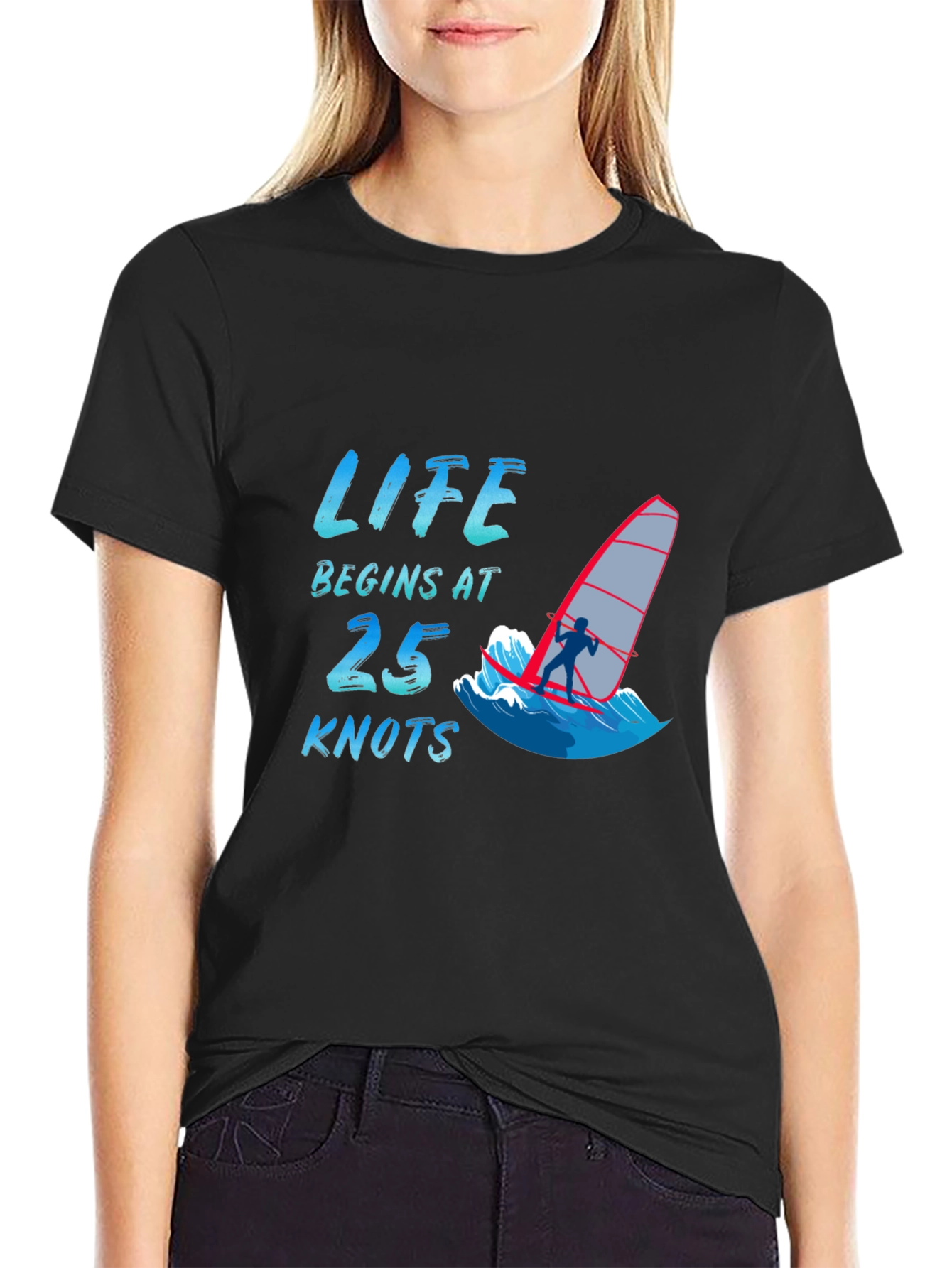Life Begins at 25 Knots T-Shirt