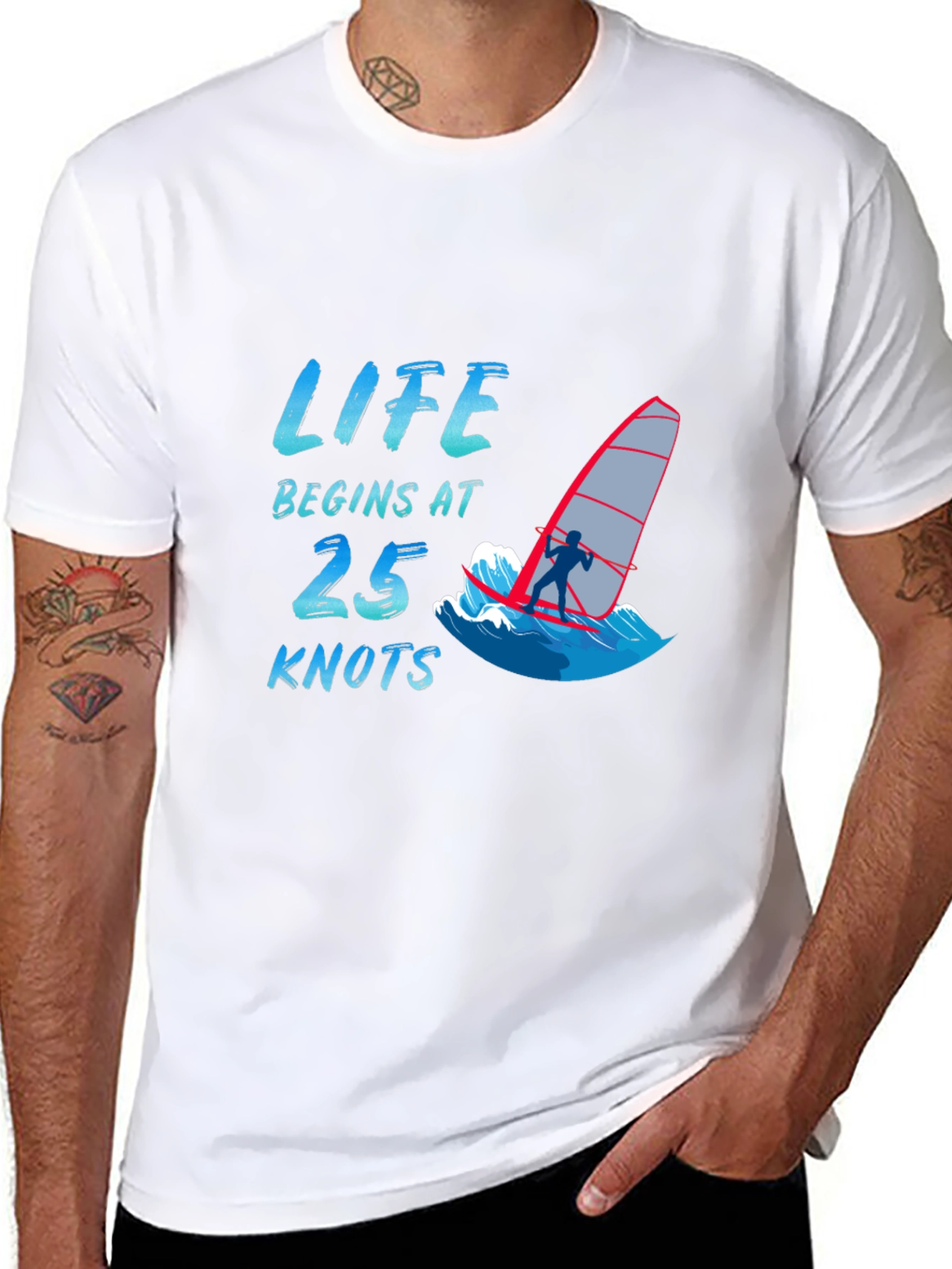 Life Begins at 25 Knots T-Shirt