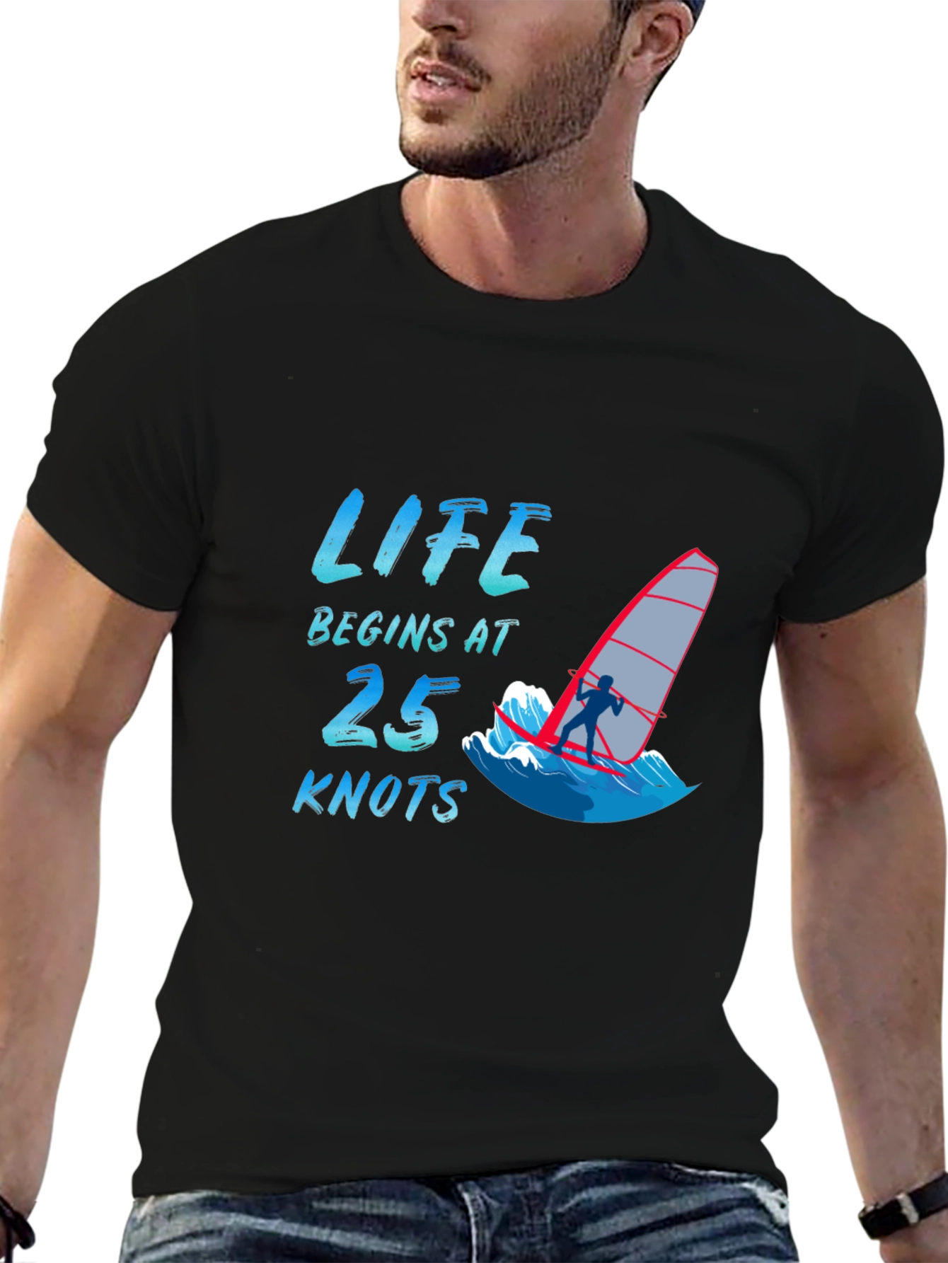 Life Begins at 25 Knots T-Shirt