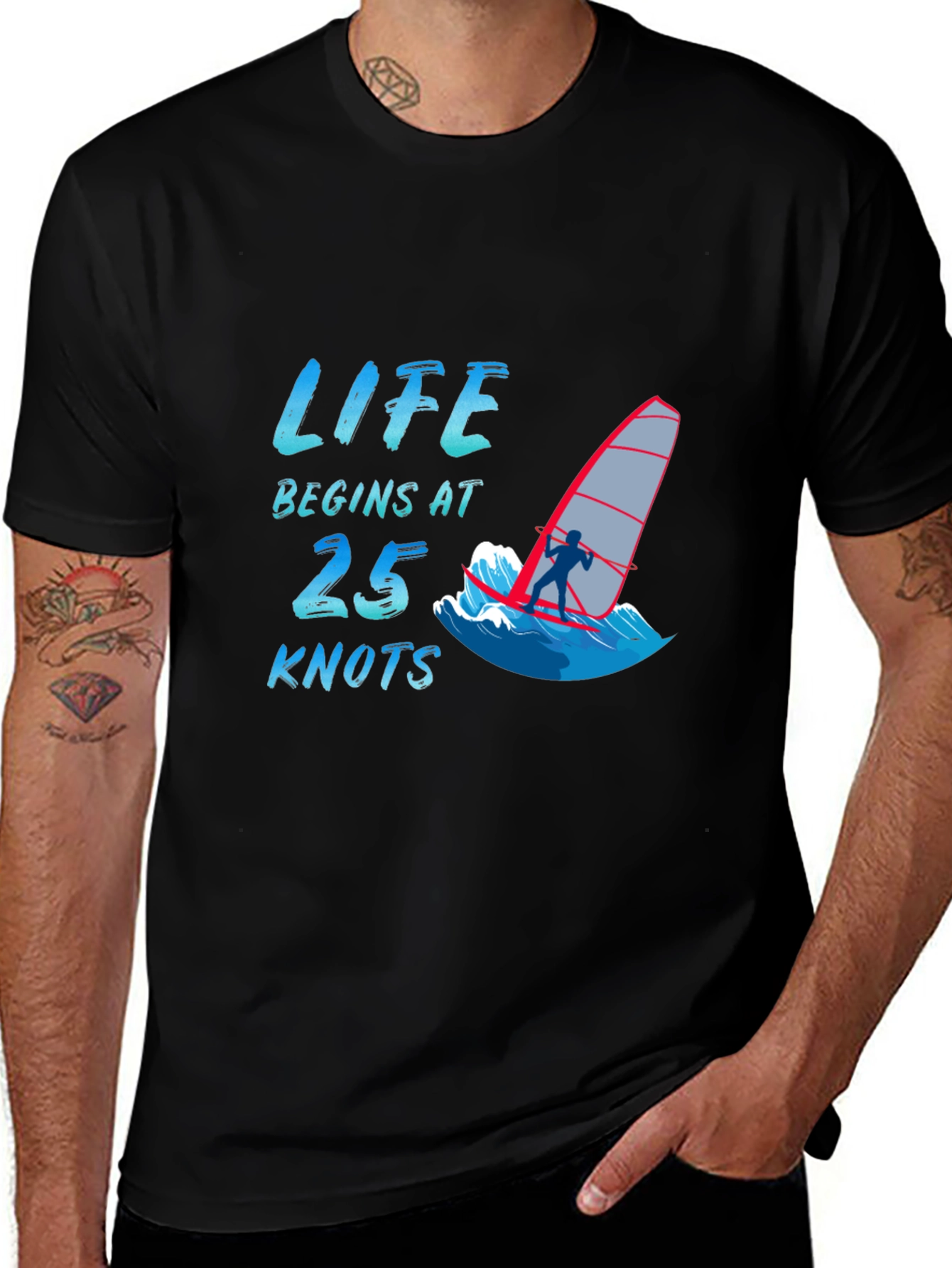 Life Begins at 25 Knots T-Shirt