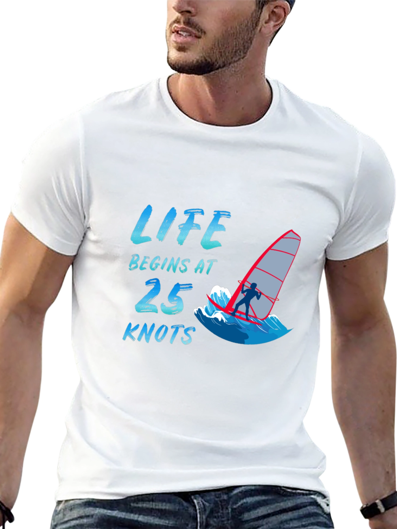 Life Begins at 25 Knots T-Shirt
