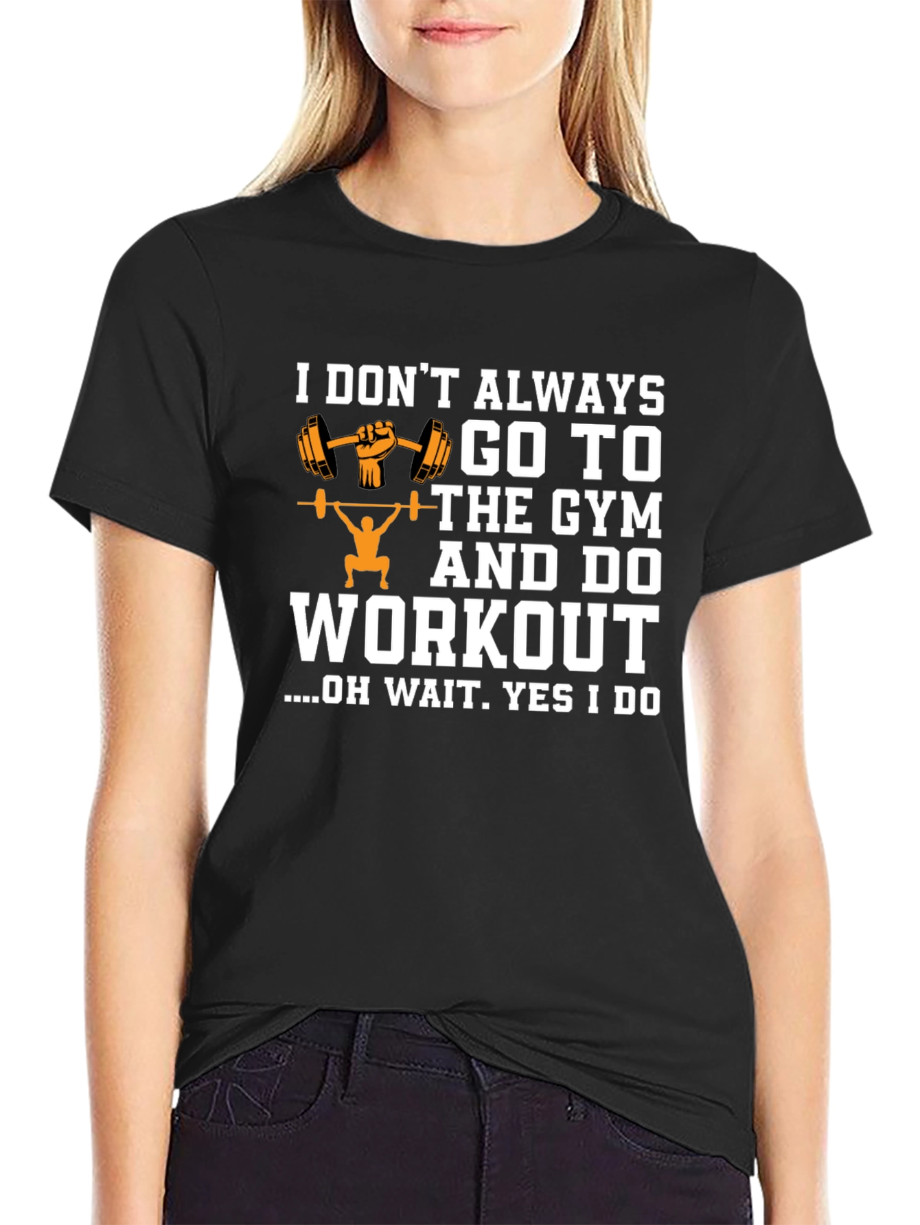 Gym Workout Graphic T-Shirt - Black