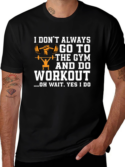Gym Workout Graphic T-Shirt - Black