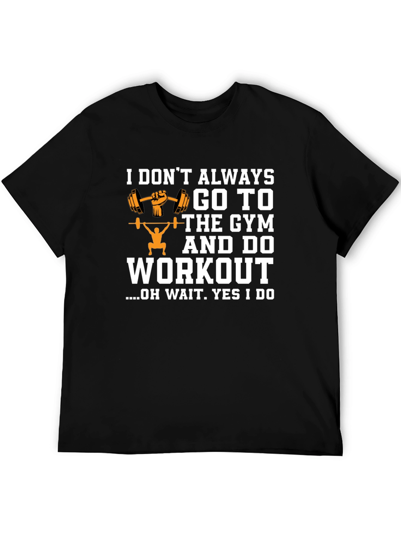 Gym Workout Graphic T-Shirt - Black