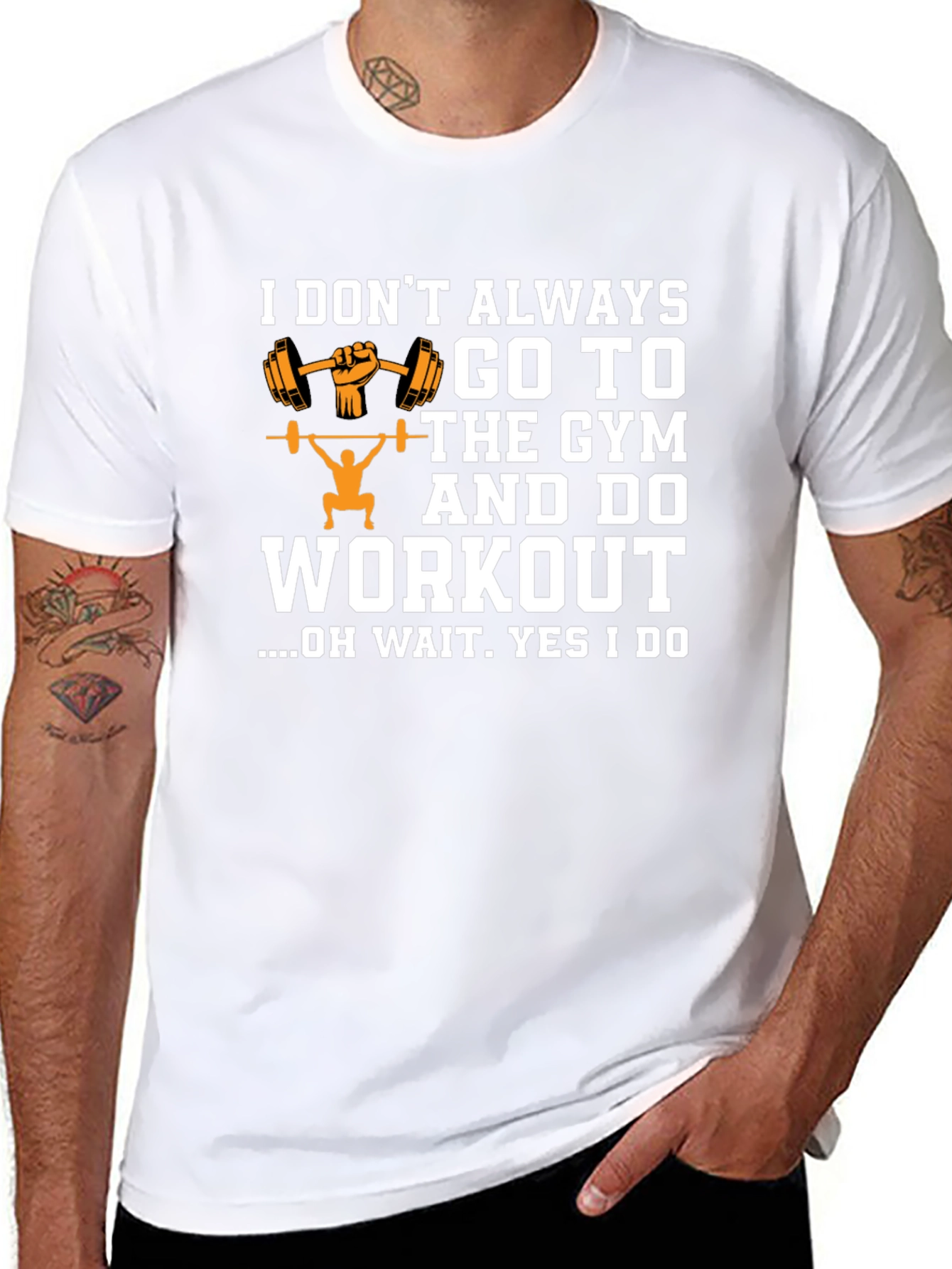 Gym Workout Graphic T-Shirt - Black