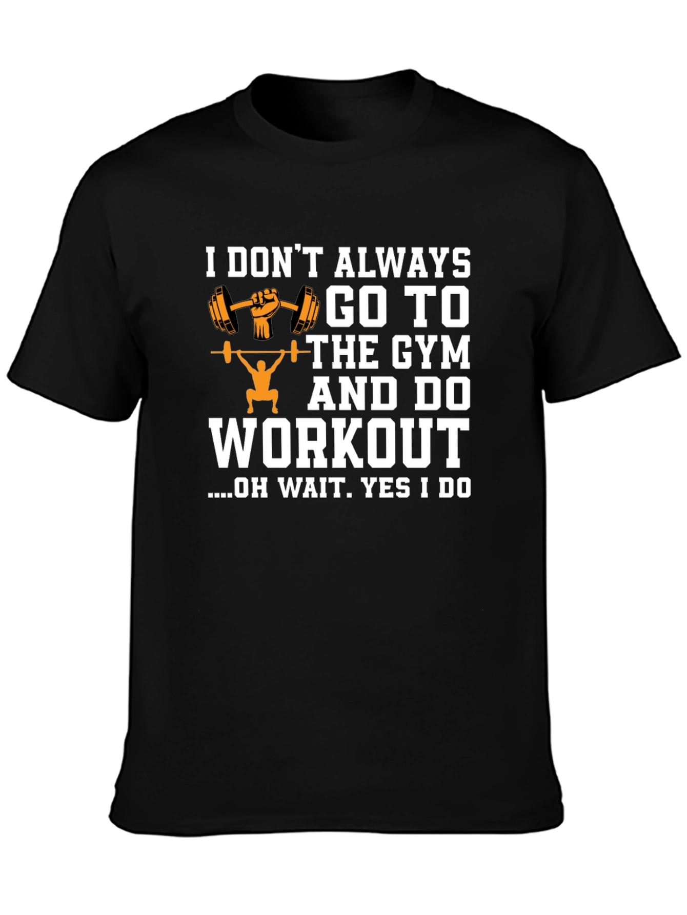 Gym Workout Graphic T-Shirt - Black