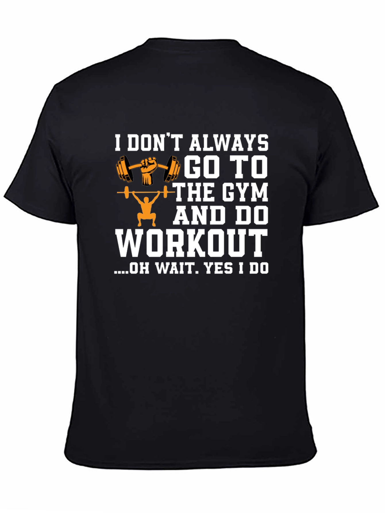 Gym Workout Graphic T-Shirt - Black