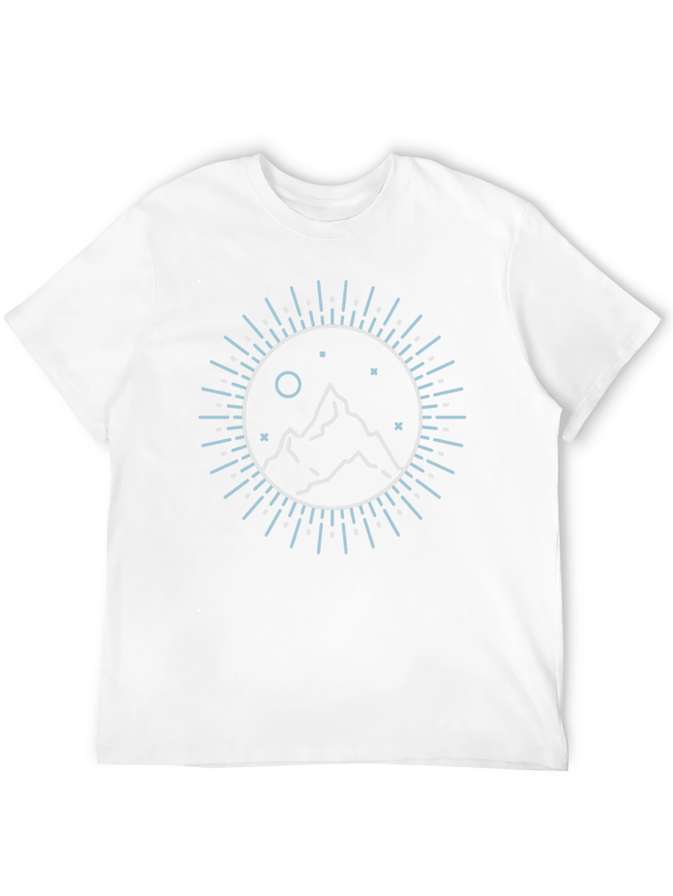 Mountain Peak Graphic Tee - Black Cotton T-Shirt