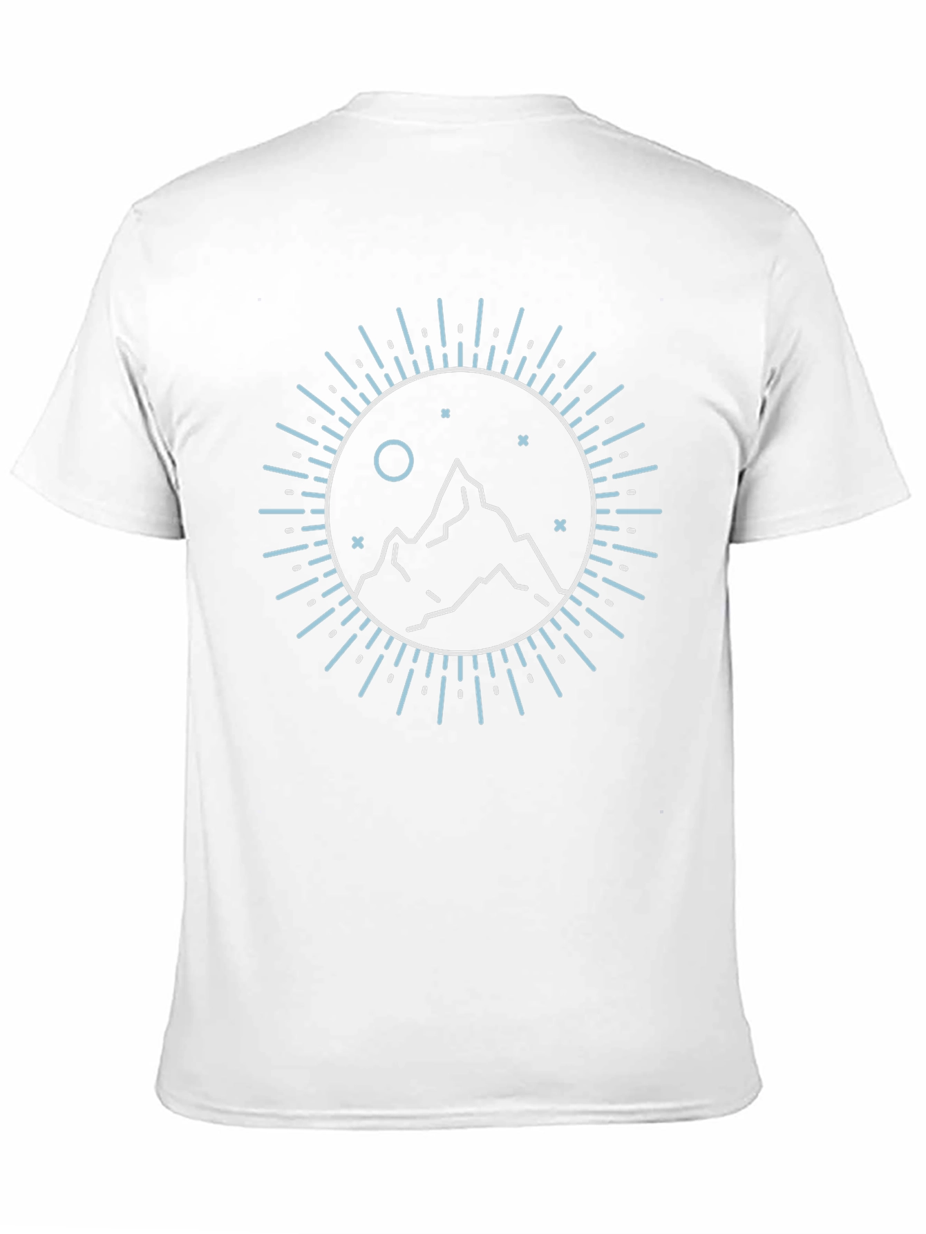 Mountain Peak Graphic Tee - Black Cotton T-Shirt