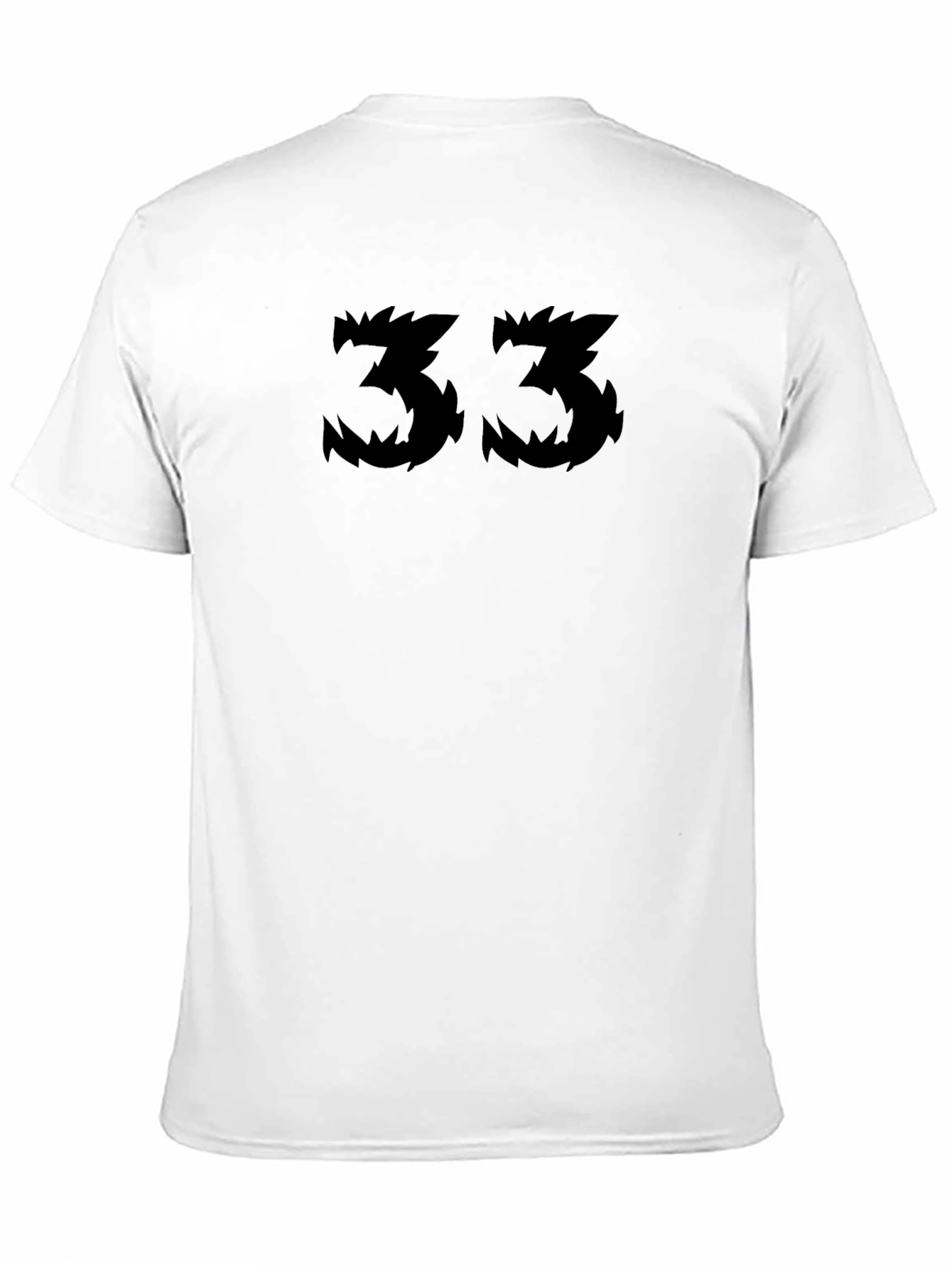 Mens Black T-Shirt with Number 33 Design