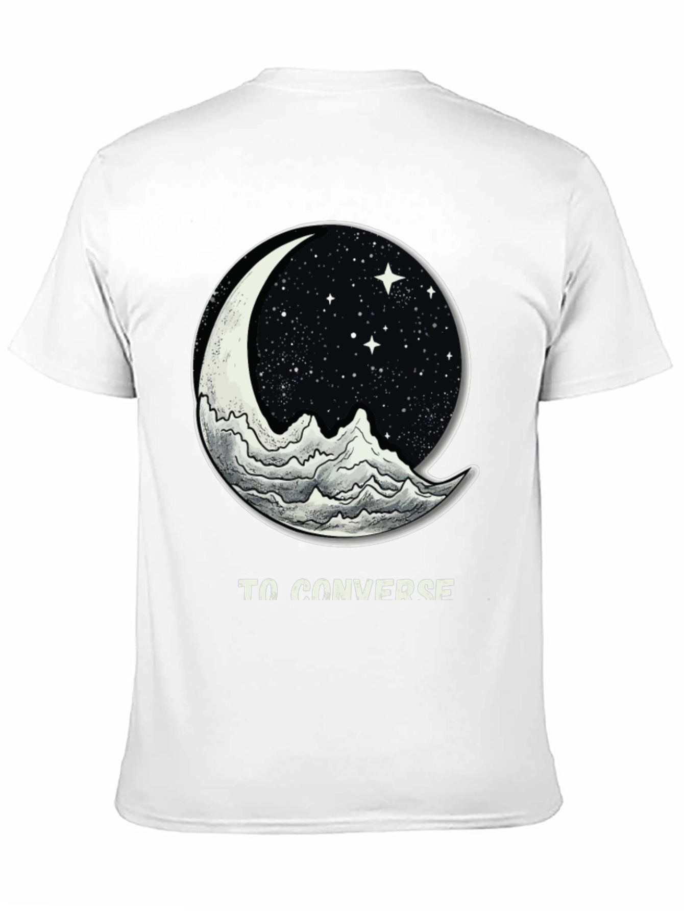 To Converse Moon and Mountain Black T-Shirt
