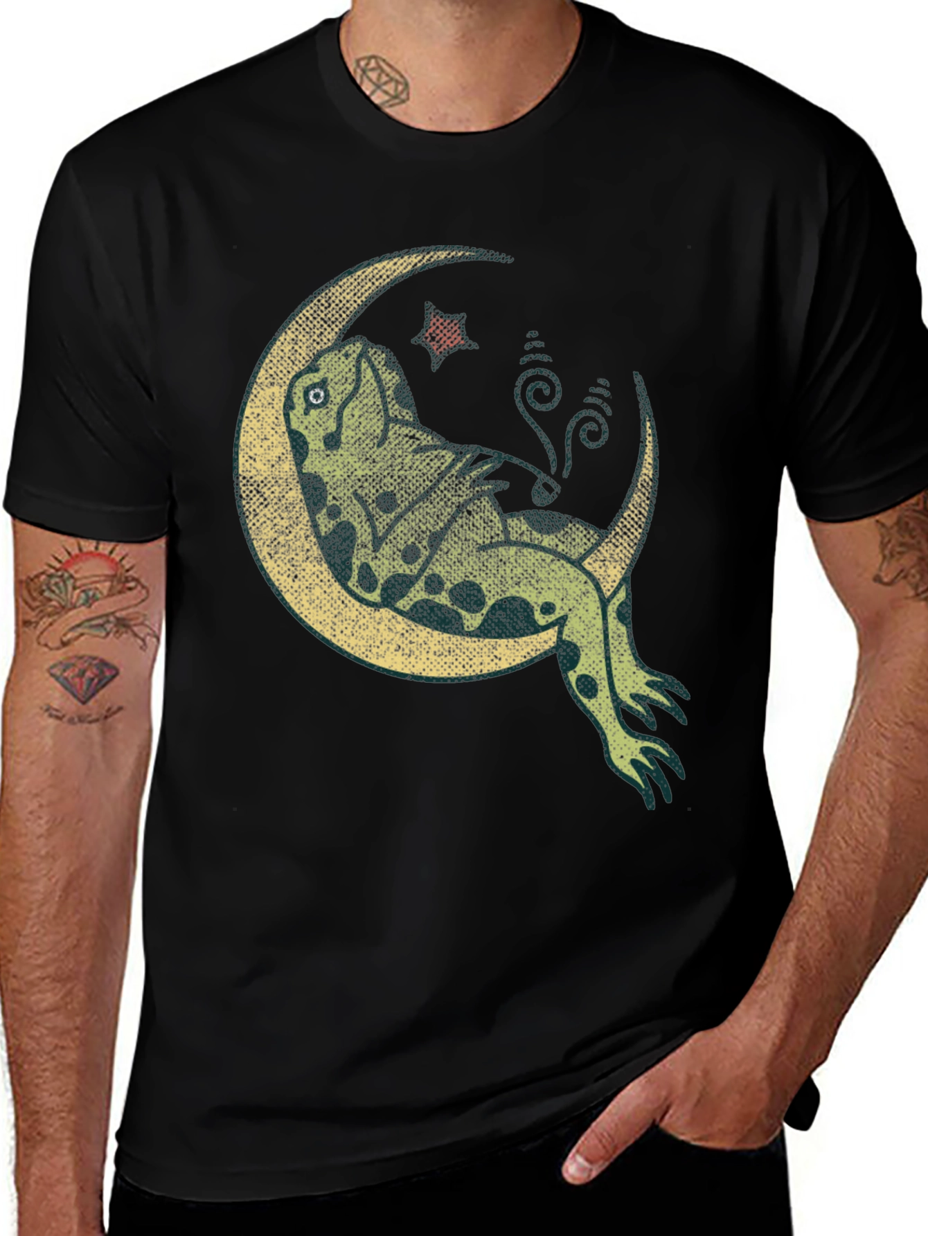 Frog on Moon Graphic T-Shirt - Relaxed Fit
